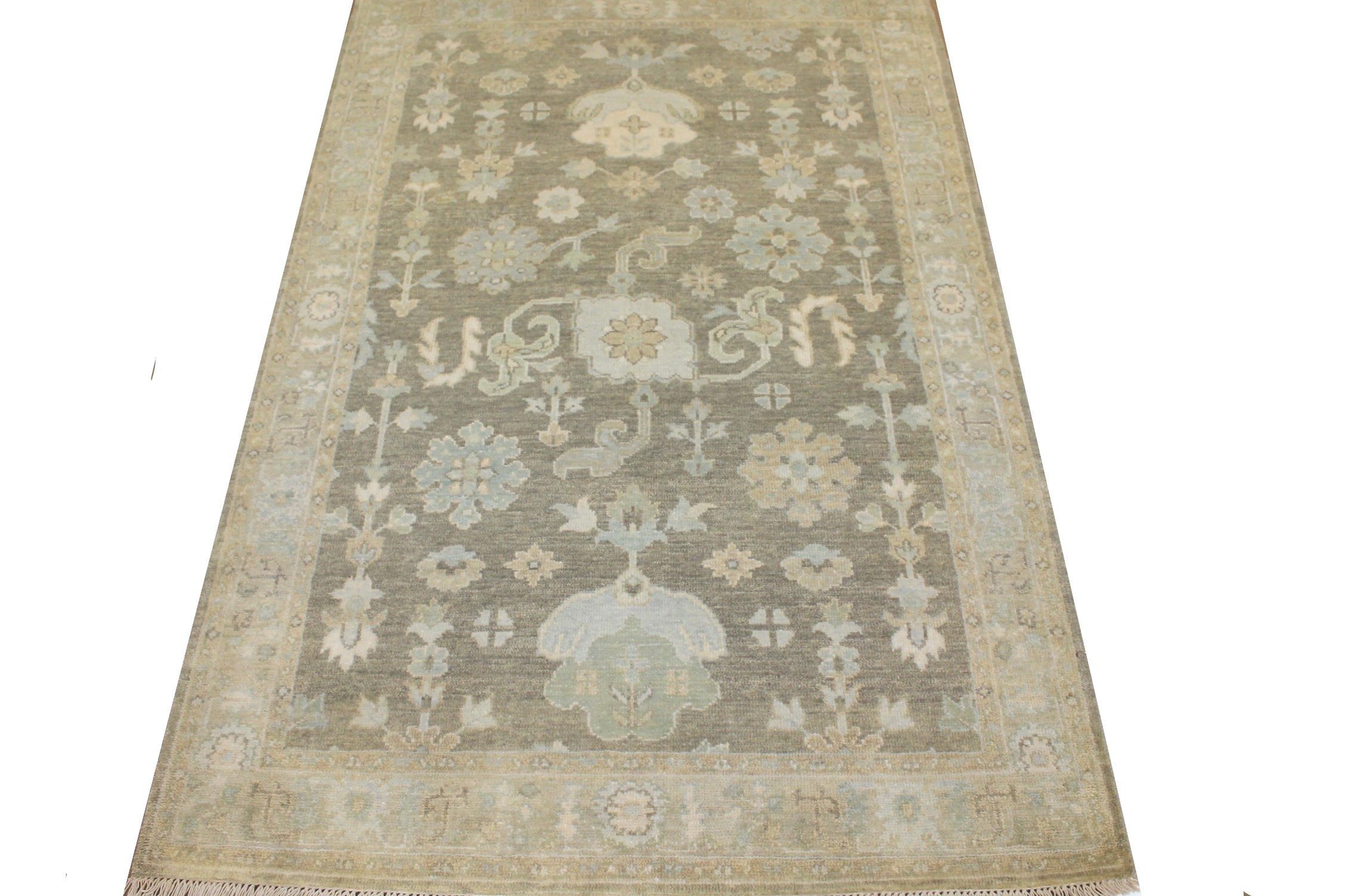 4x6 Oushak Hand Knotted Wool Area Rug - MR024882