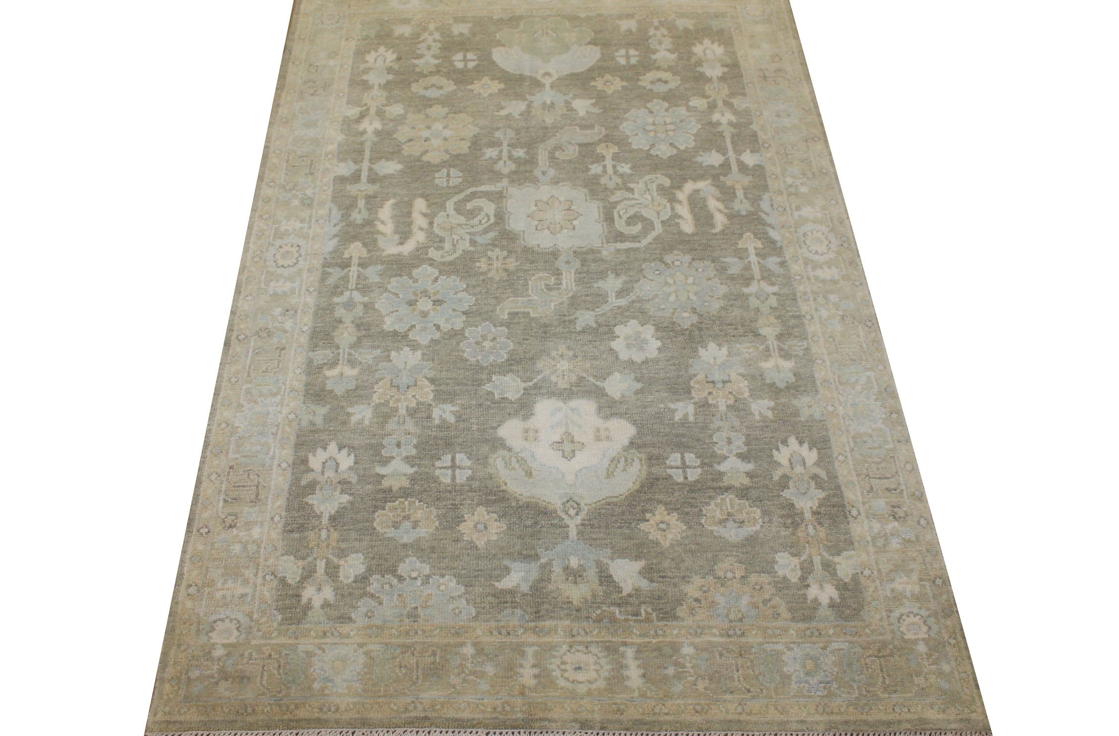 4x6 Oushak Hand Knotted Wool Area Rug - MR024882