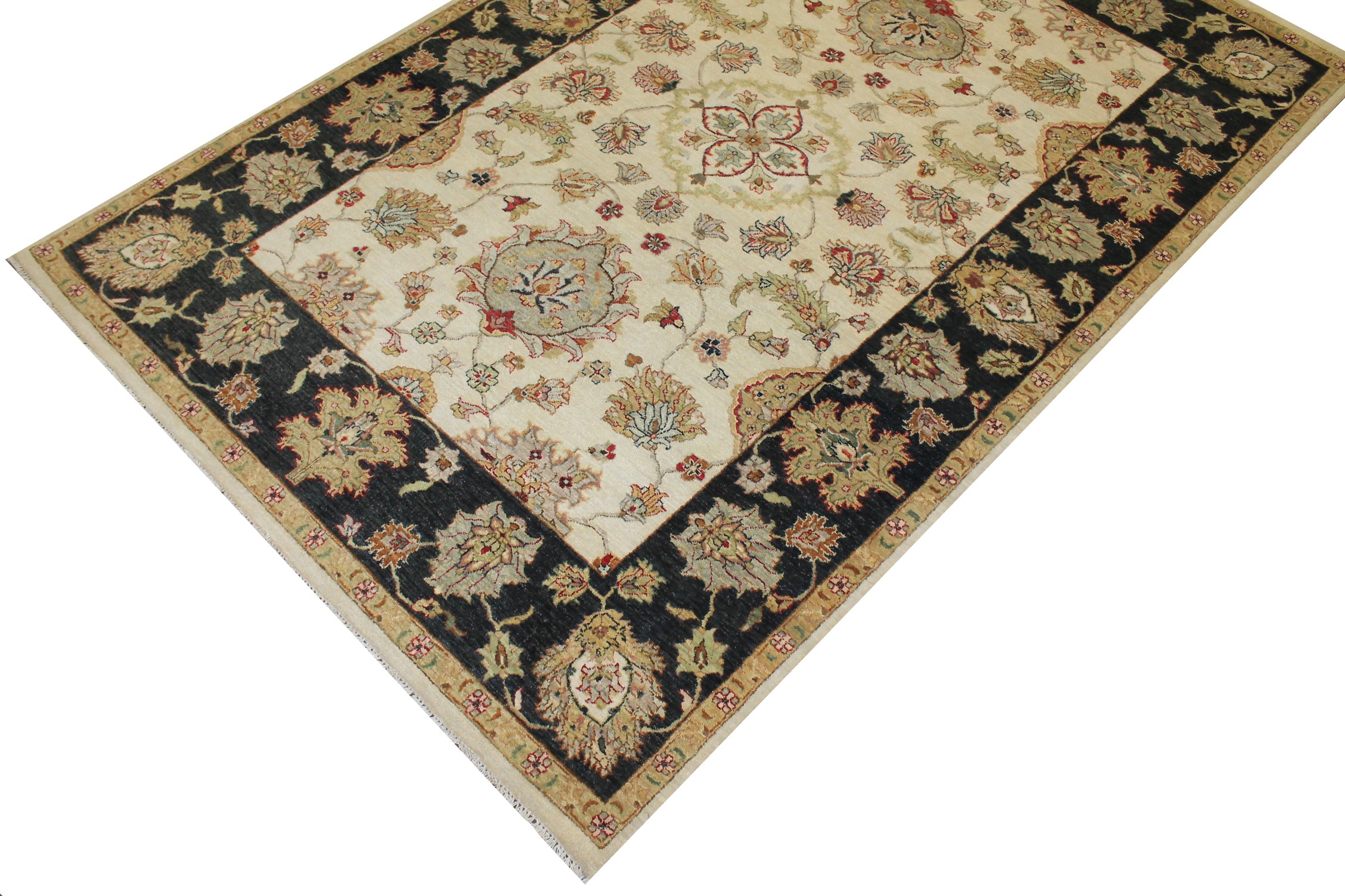 6x9 Traditional Hand Knotted Wool Area Rug - MR024944