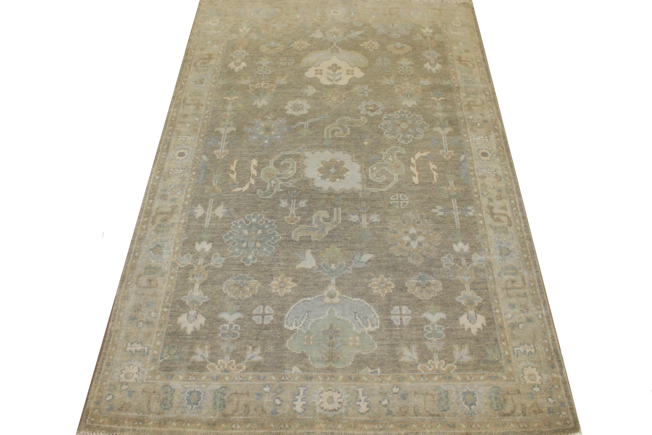 4x6 Oushak Hand Knotted Wool Area Rug - MR025140