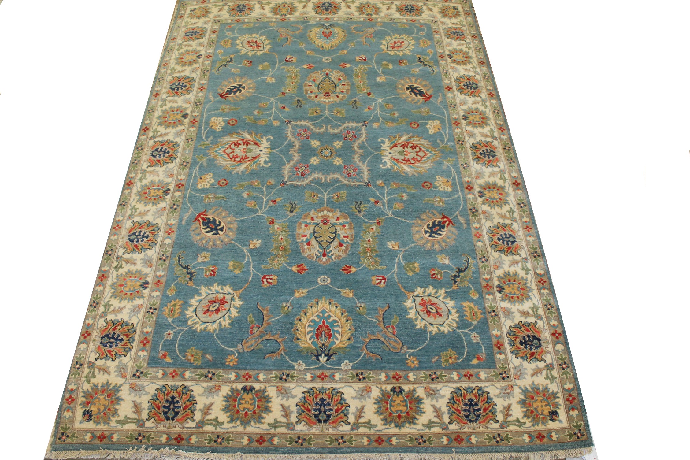 6x9 Traditional Hand Knotted Wool Area Rug - MR025212