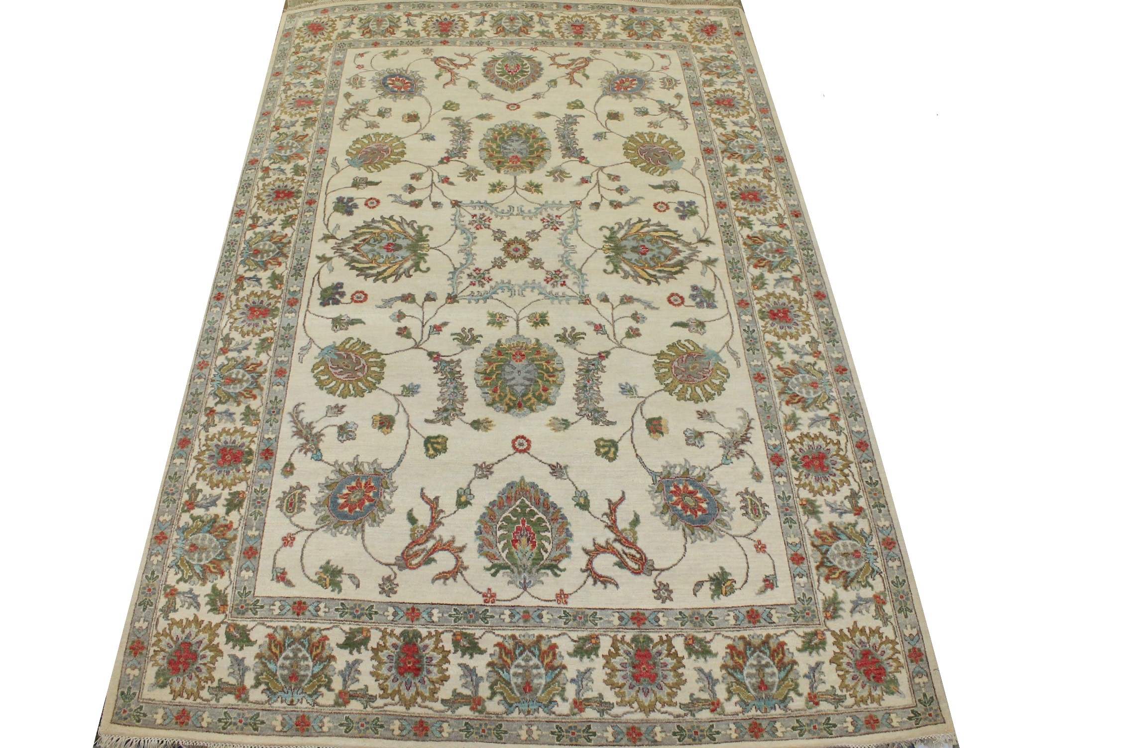 6x9 Traditional Hand Knotted Wool Area Rug - MR025213