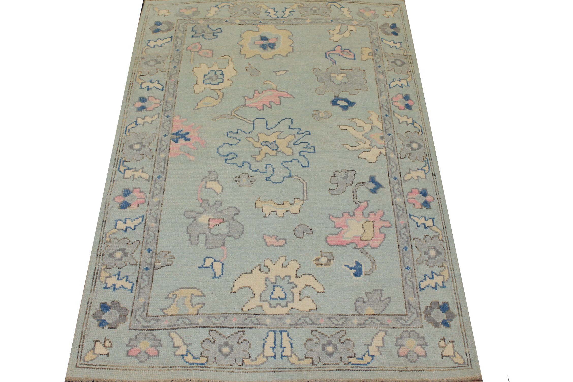 4x6 Oushak Hand Knotted Wool Area Rug - MR025330