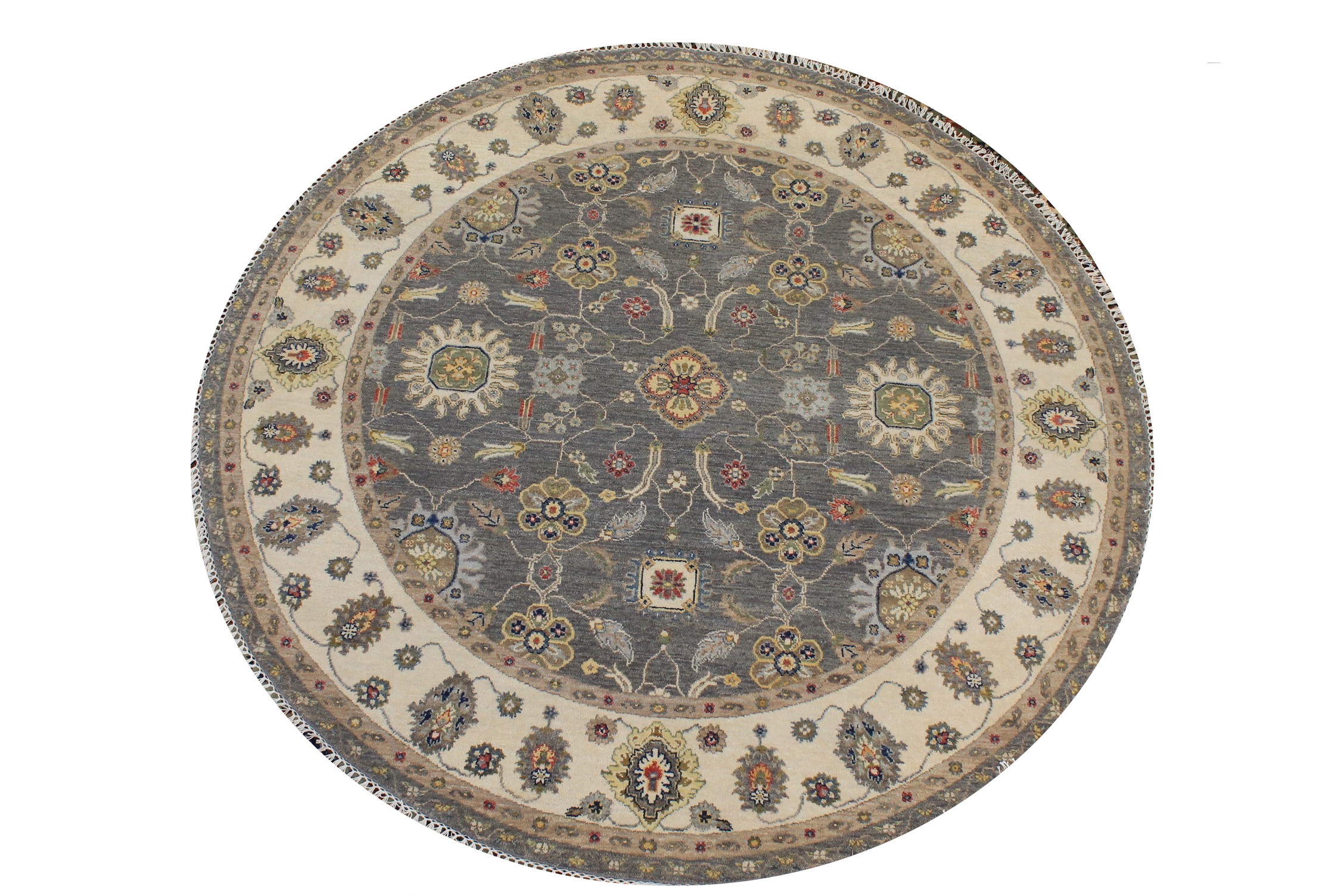 6 ft. - 7 ft. Round & Square Traditional Hand Knotted Wool Area Rug - MR025823