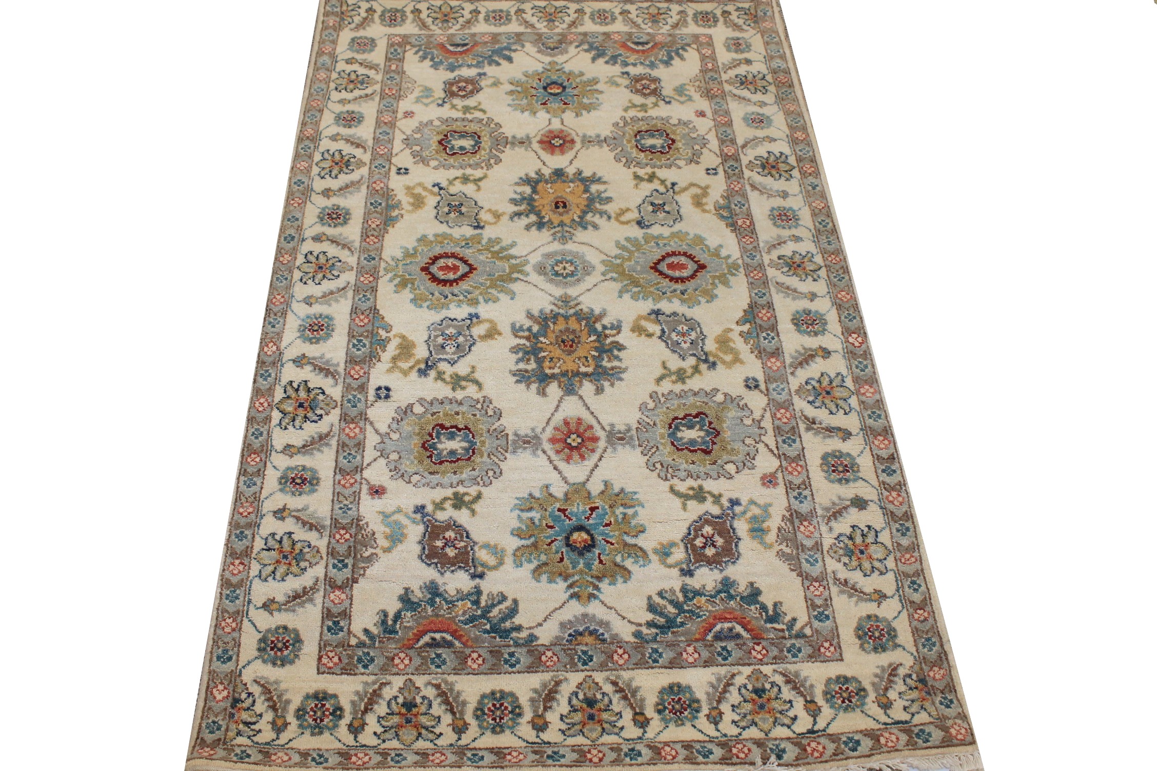 3x5 Traditional Hand Knotted Wool Area Rug - MR025853