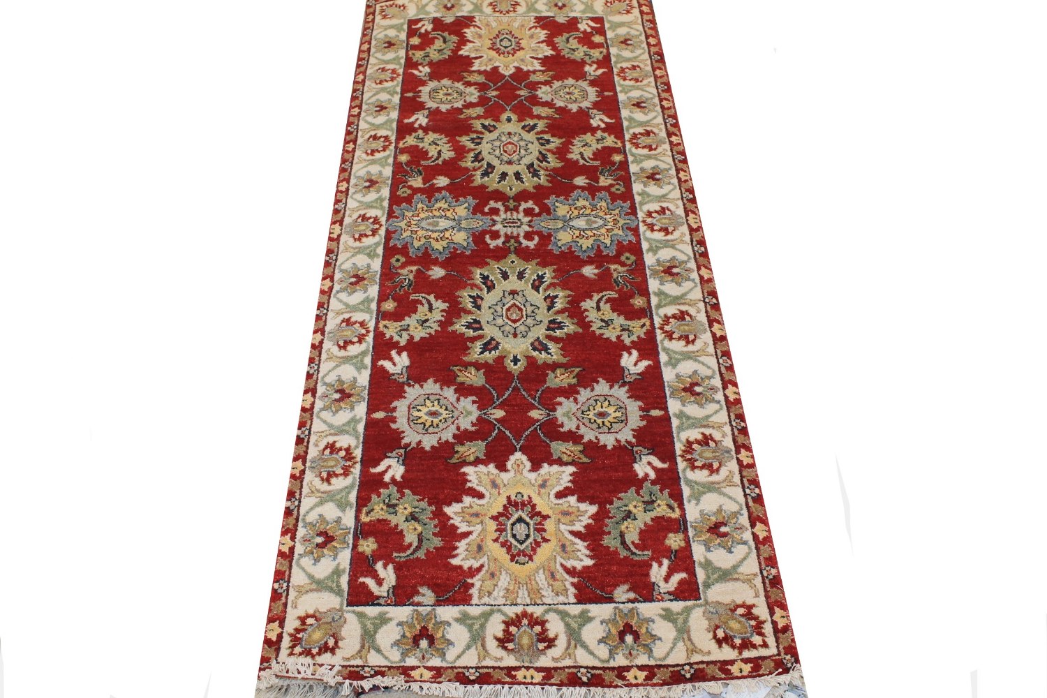 6 ft. Runner Traditional Hand Knotted Wool Area Rug - MR025866