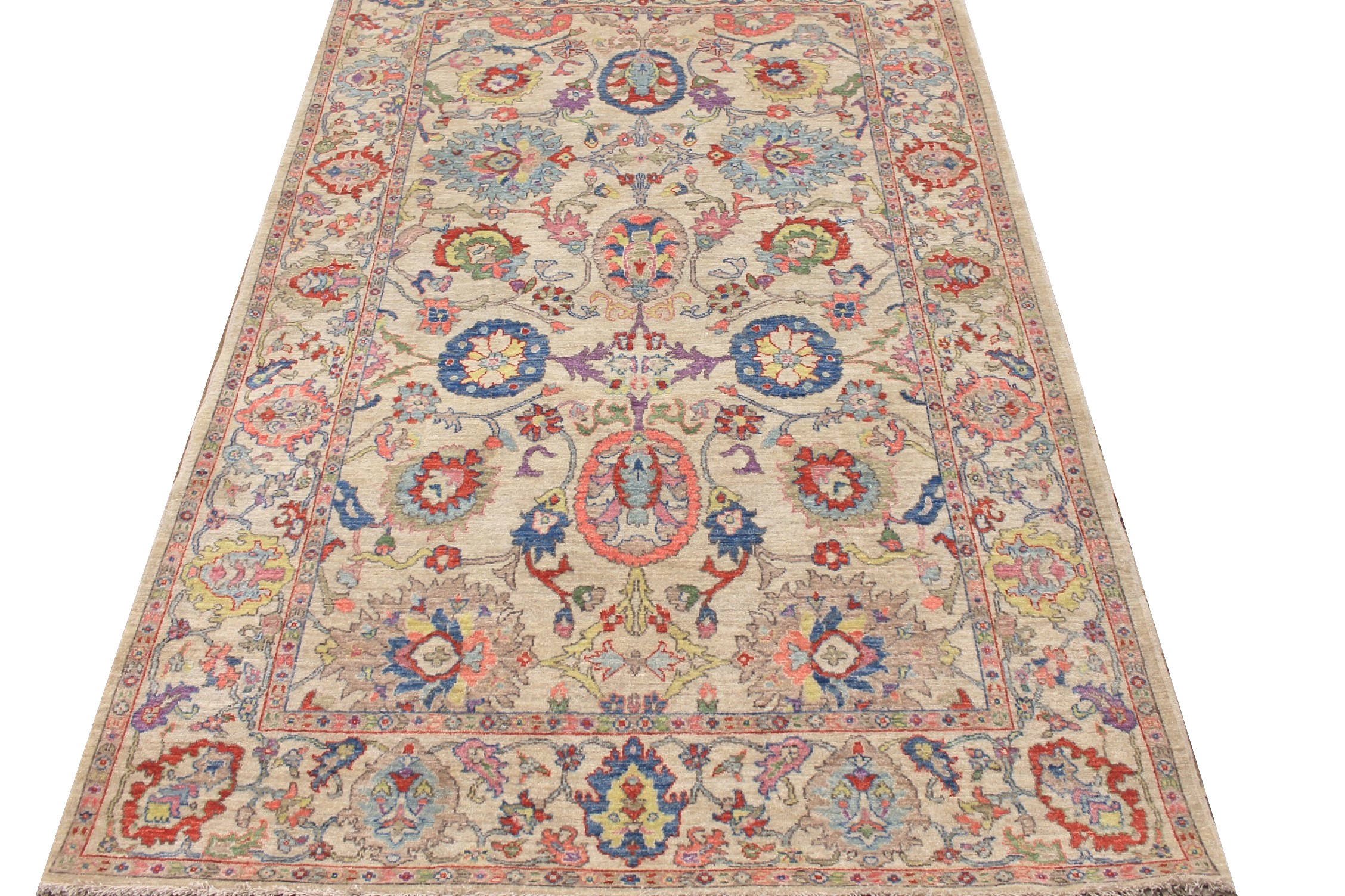 6x9 Oushak Hand Knotted Wool Area Rug - MR025907