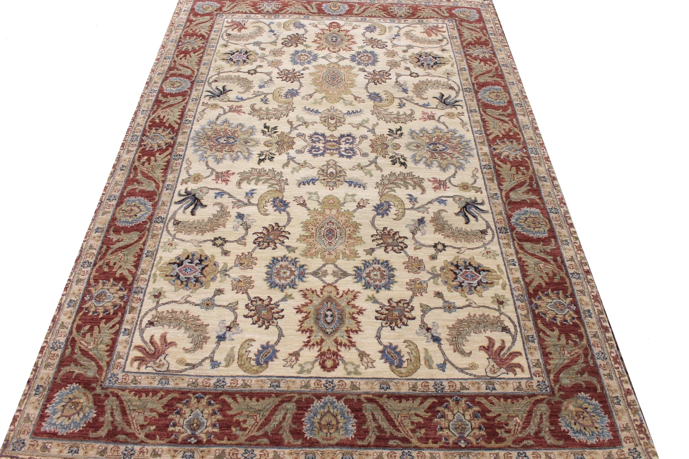6x9 Traditional Hand Knotted Wool Area Rug - MR025994