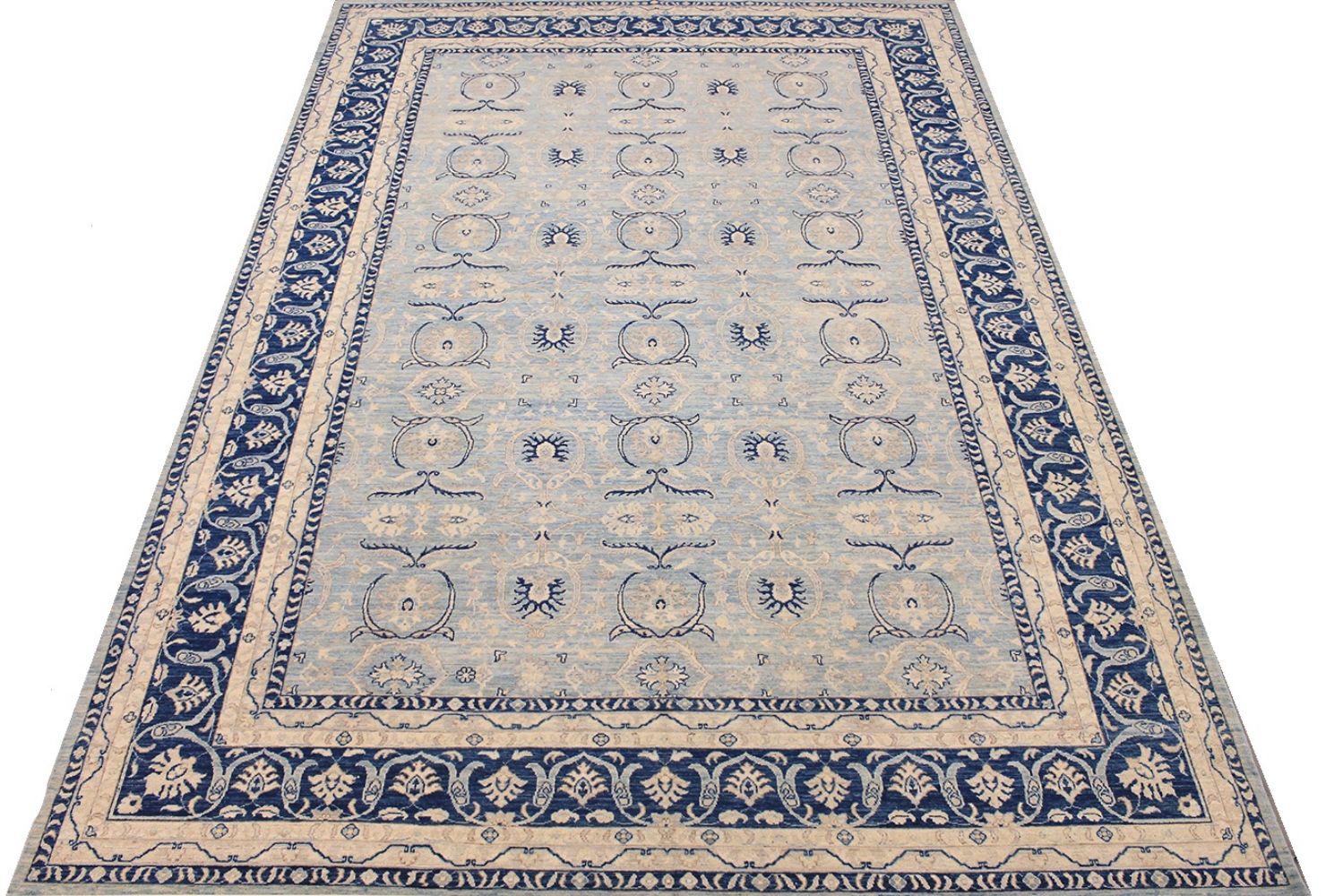 10x14 Peshawar Hand Knotted Wool Area Rug - MR026122