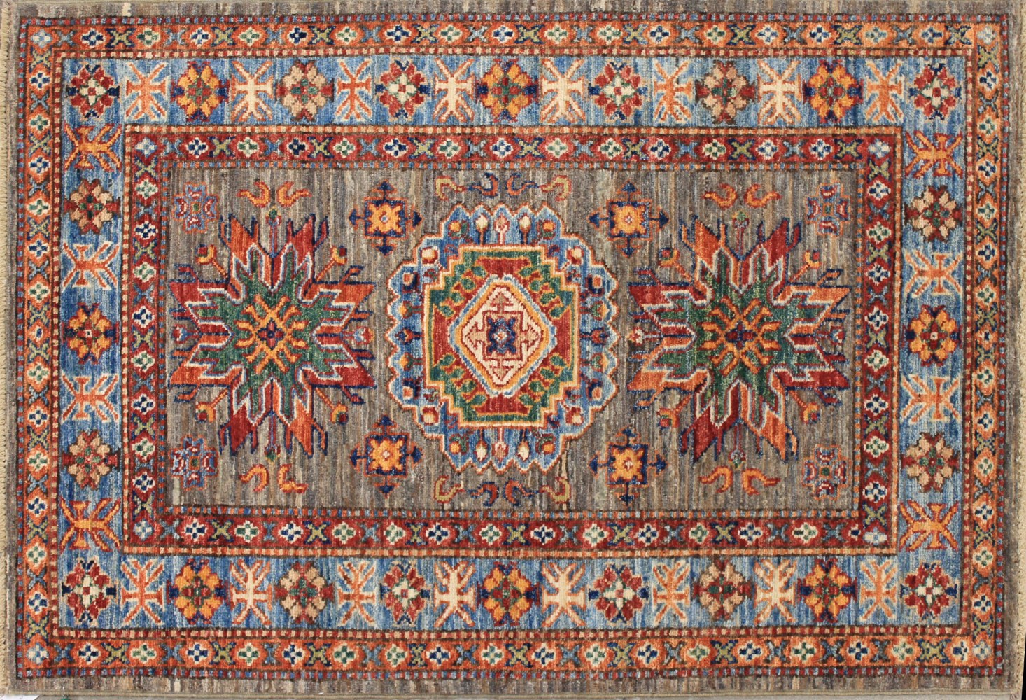 2X4 Kazak Hand Knotted Wool Area Rug - MR026158