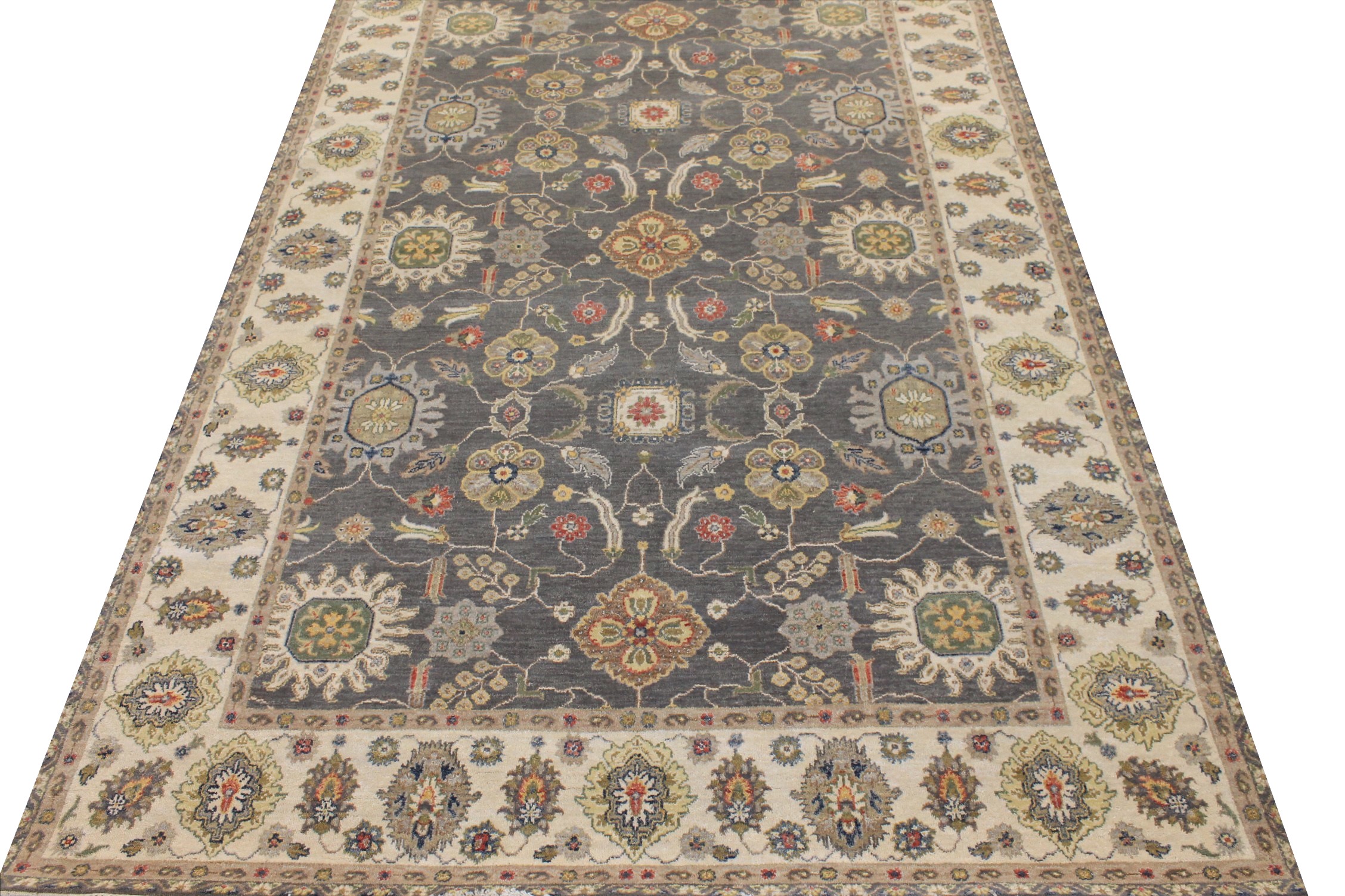 6x9 Traditional Hand Knotted Wool Area Rug - MR026835