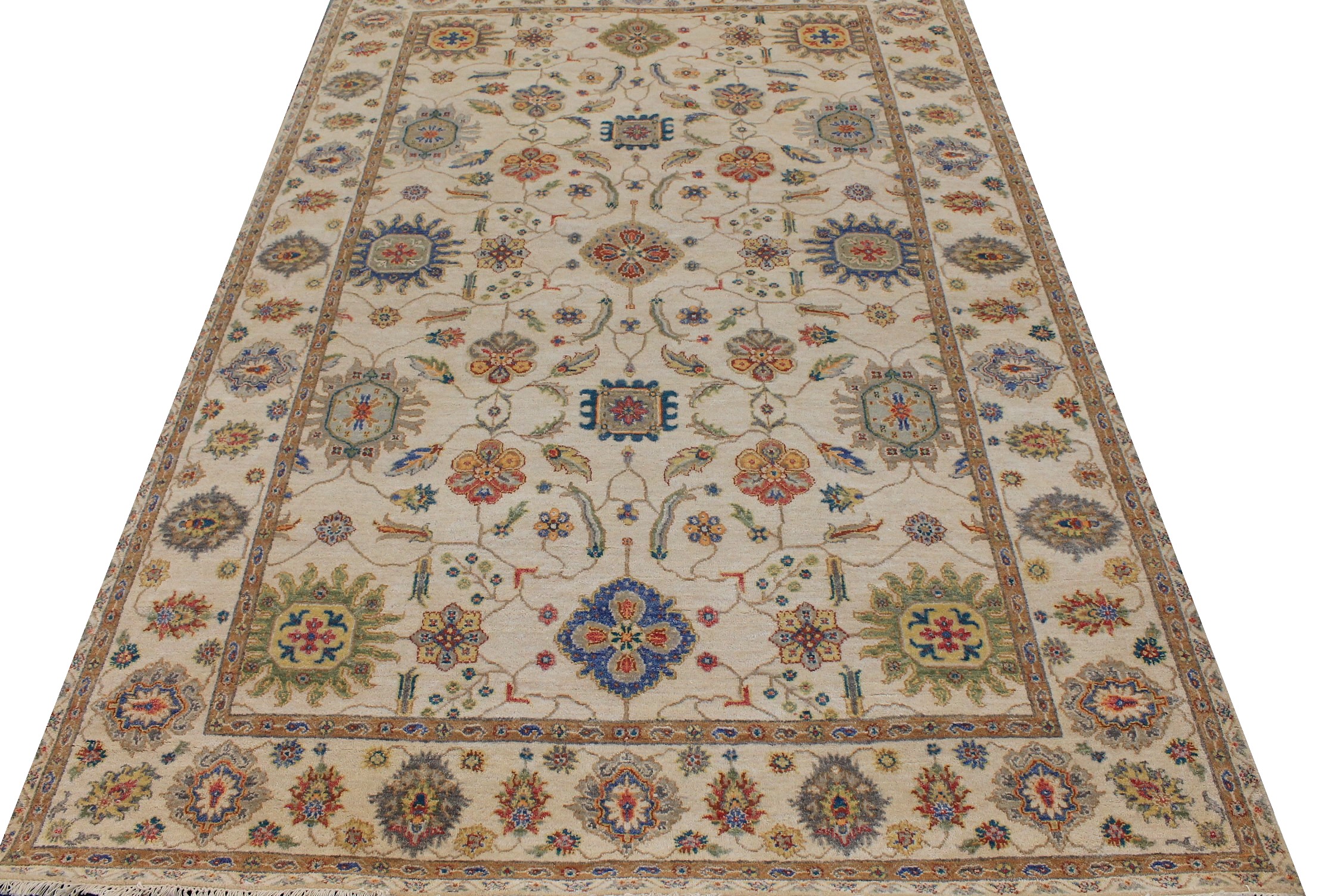 6x9 Traditional Hand Knotted Wool Area Rug - MR026840