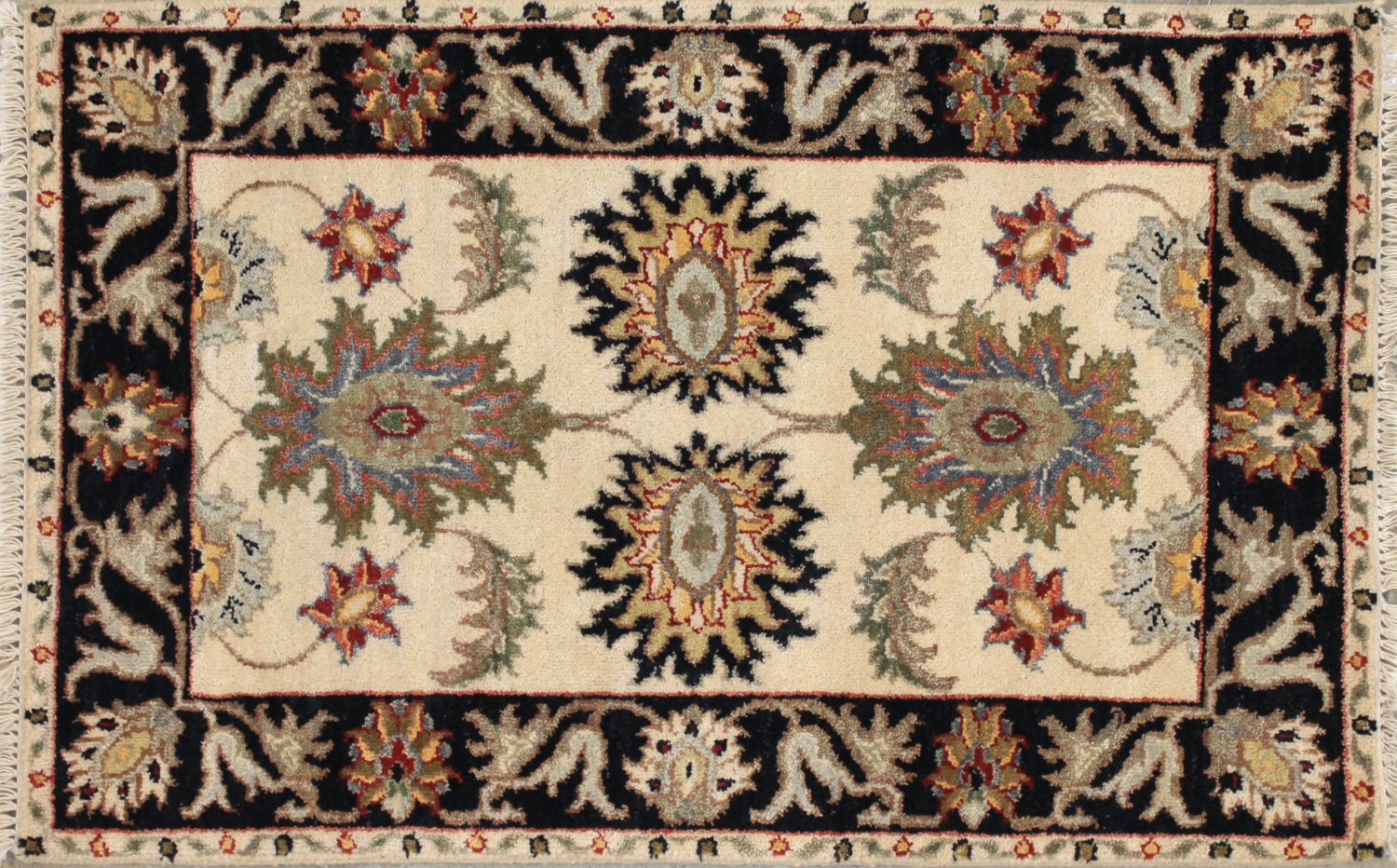 2X3 Traditional Hand Knotted Wool Area Rug - MR026877