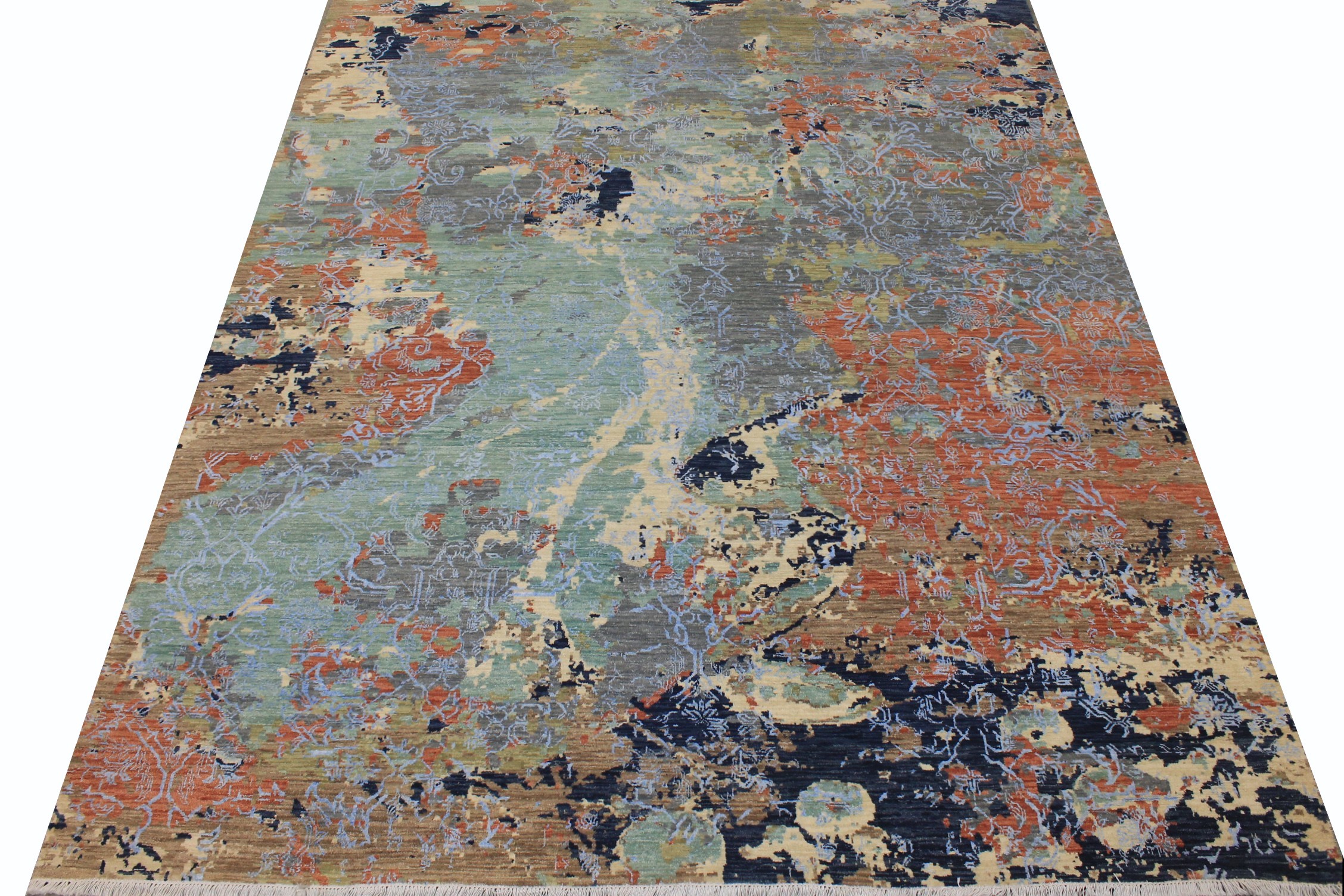 9x12 Transitional Hand Knotted Wool Area Rug - MR026893
