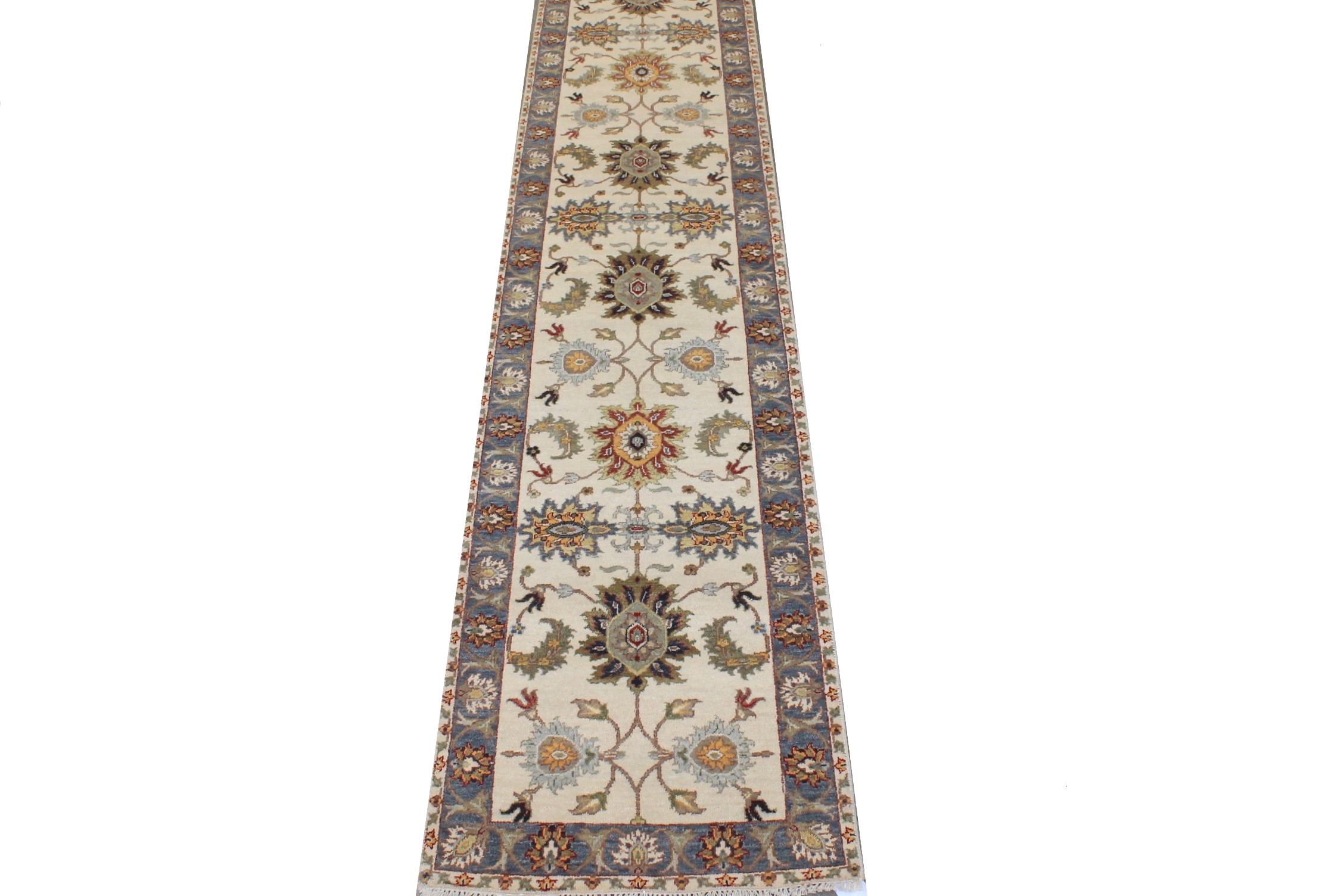 12 ft. Runner Traditional Hand Knotted Wool Area Rug - MR027073