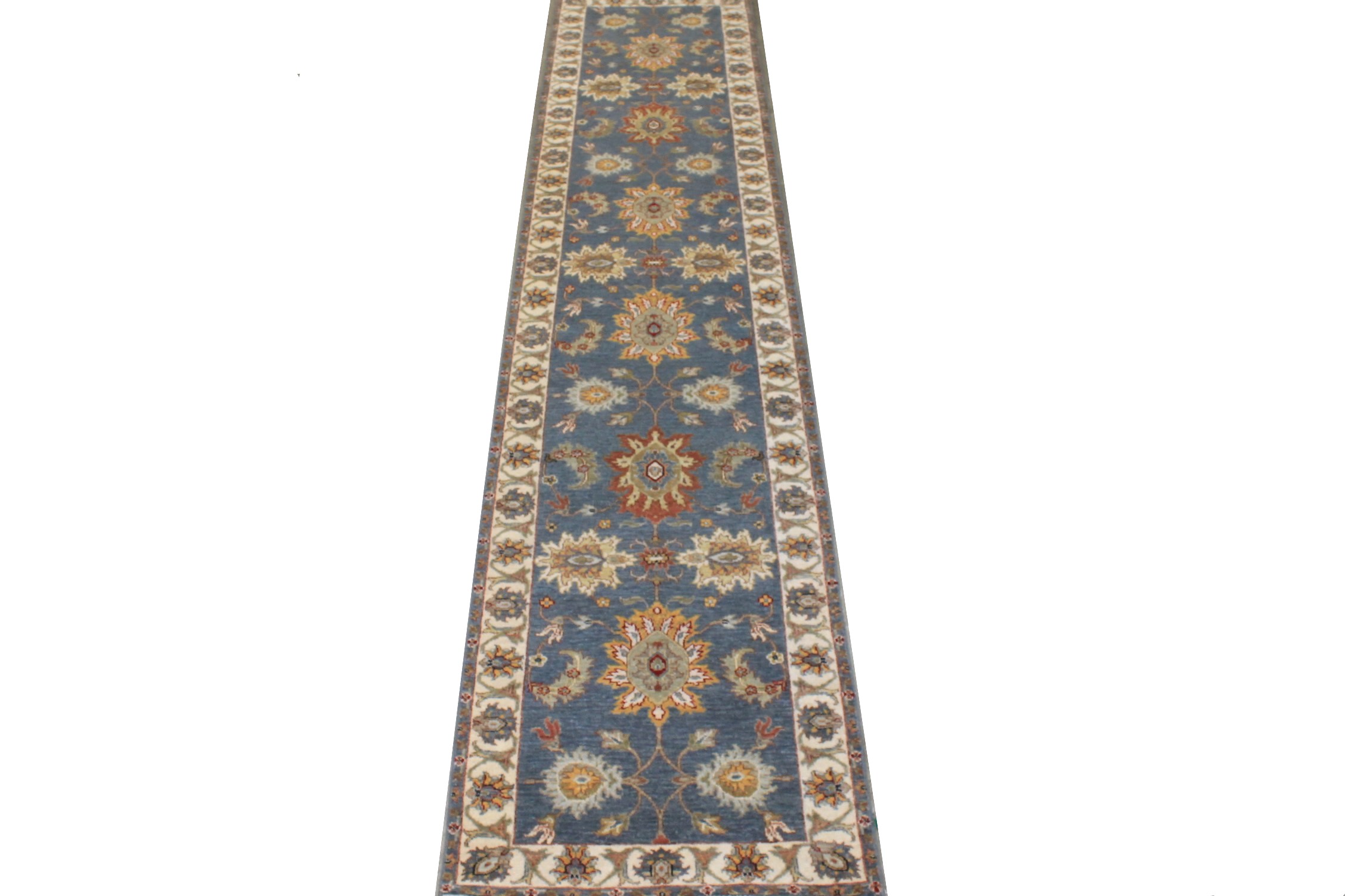 12 ft. Runner Traditional Hand Knotted Wool Area Rug - MR027076