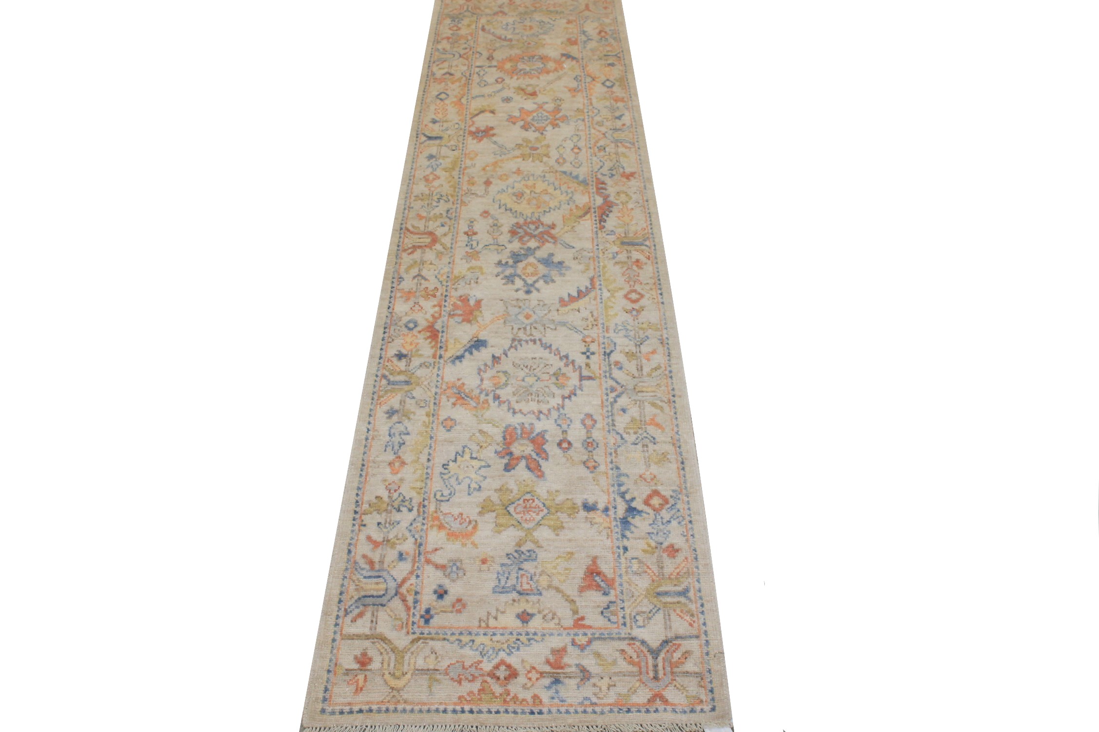 10 ft. Runner Oushak Hand Knotted Wool Area Rug - MR027132