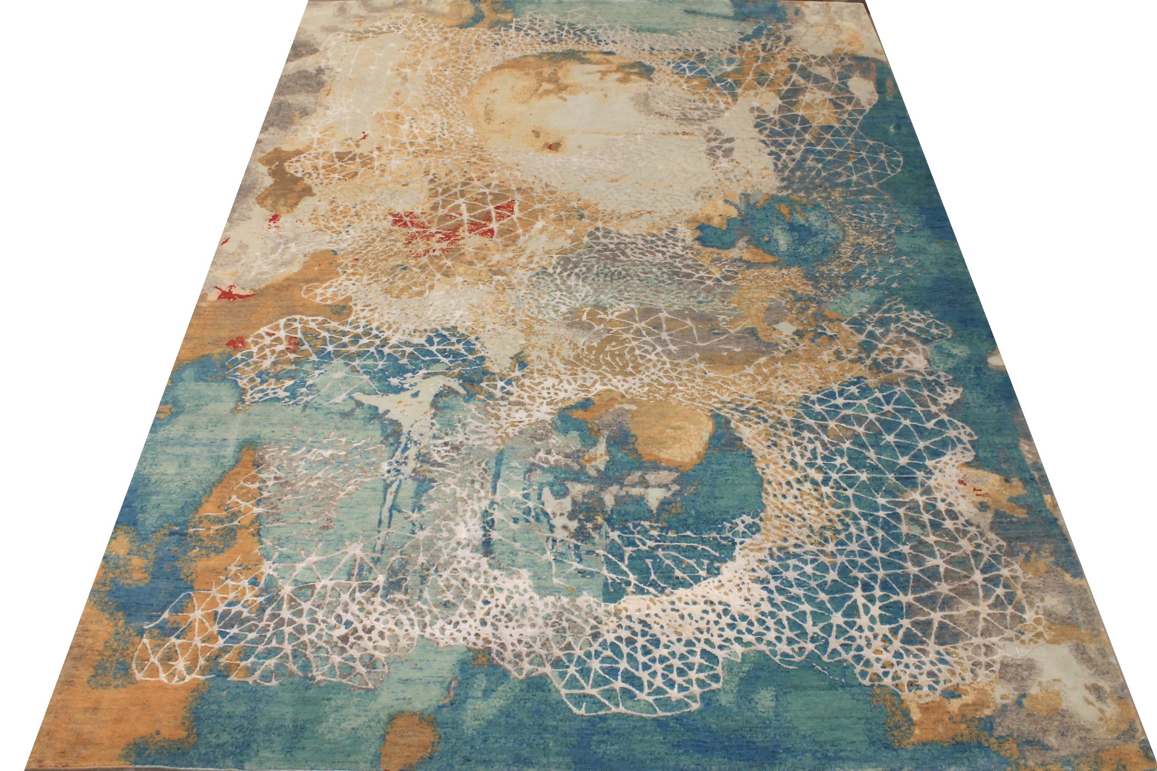 9x12 Modern Hand Knotted Wool & Viscose Area Rug - MR027241