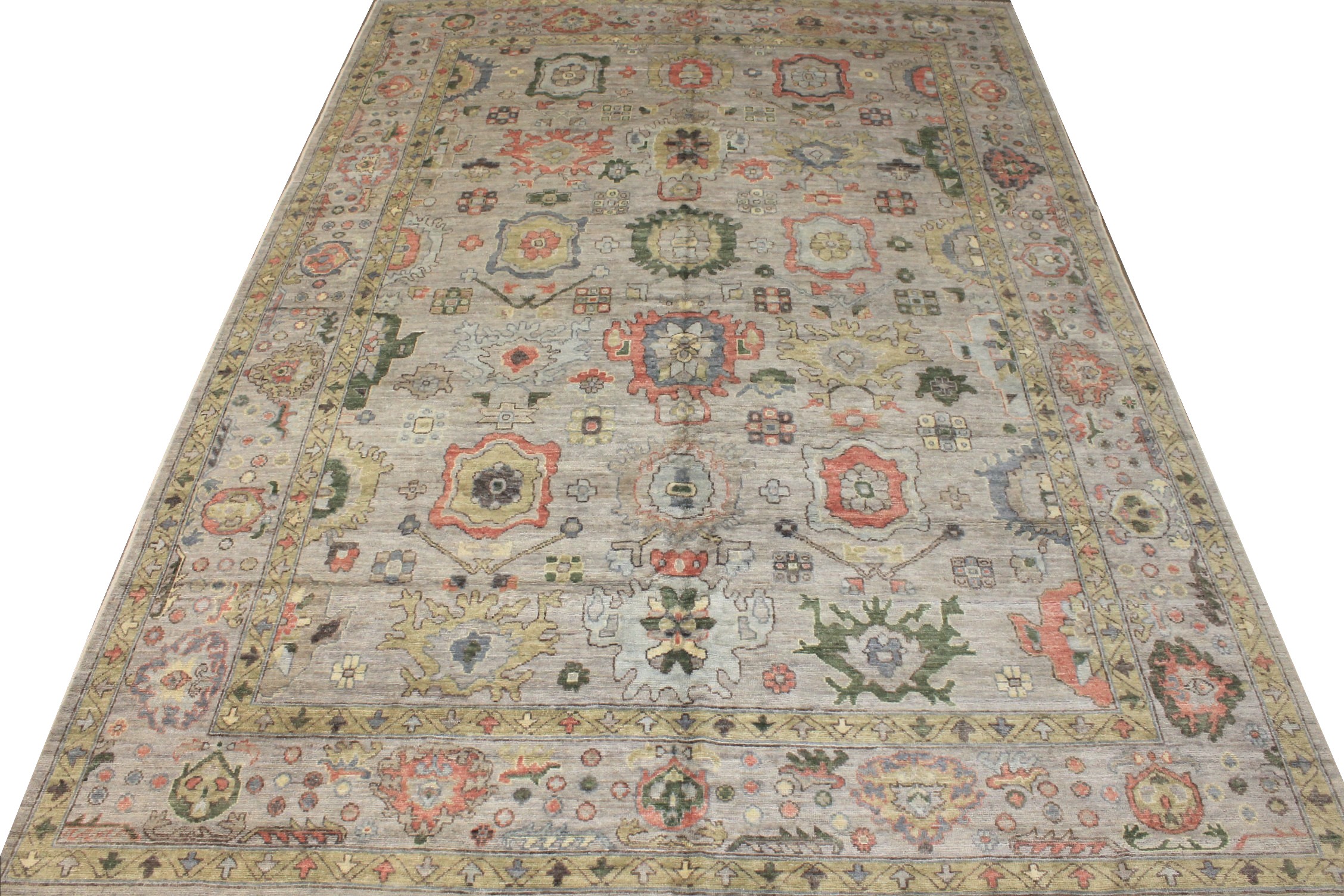 10x14 Oushak Hand Knotted Wool Area Rug - MR027303
