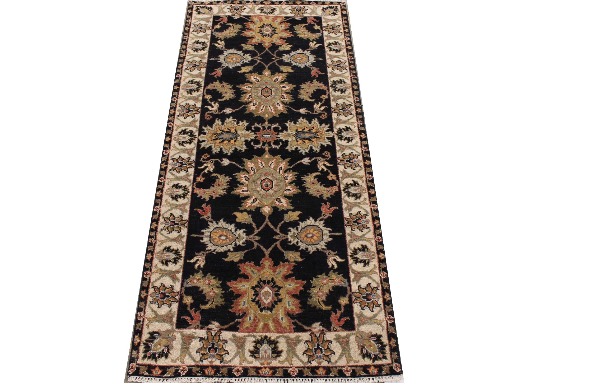 6 ft. Runner Oriental Hand Knotted Wool Area Rug - MR027386