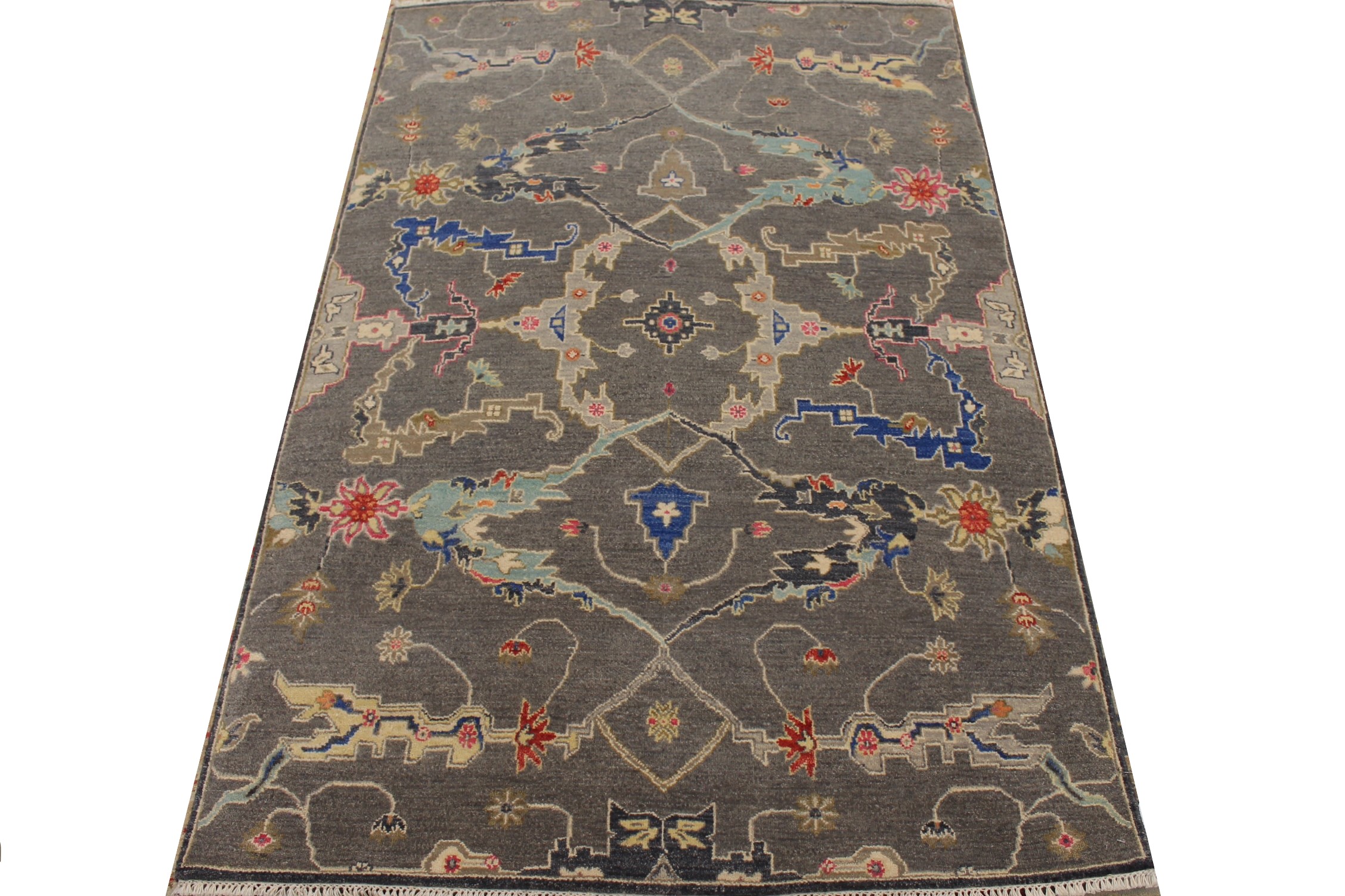 4x6 Oriental Hand Knotted Wool Area Rug - MR027390