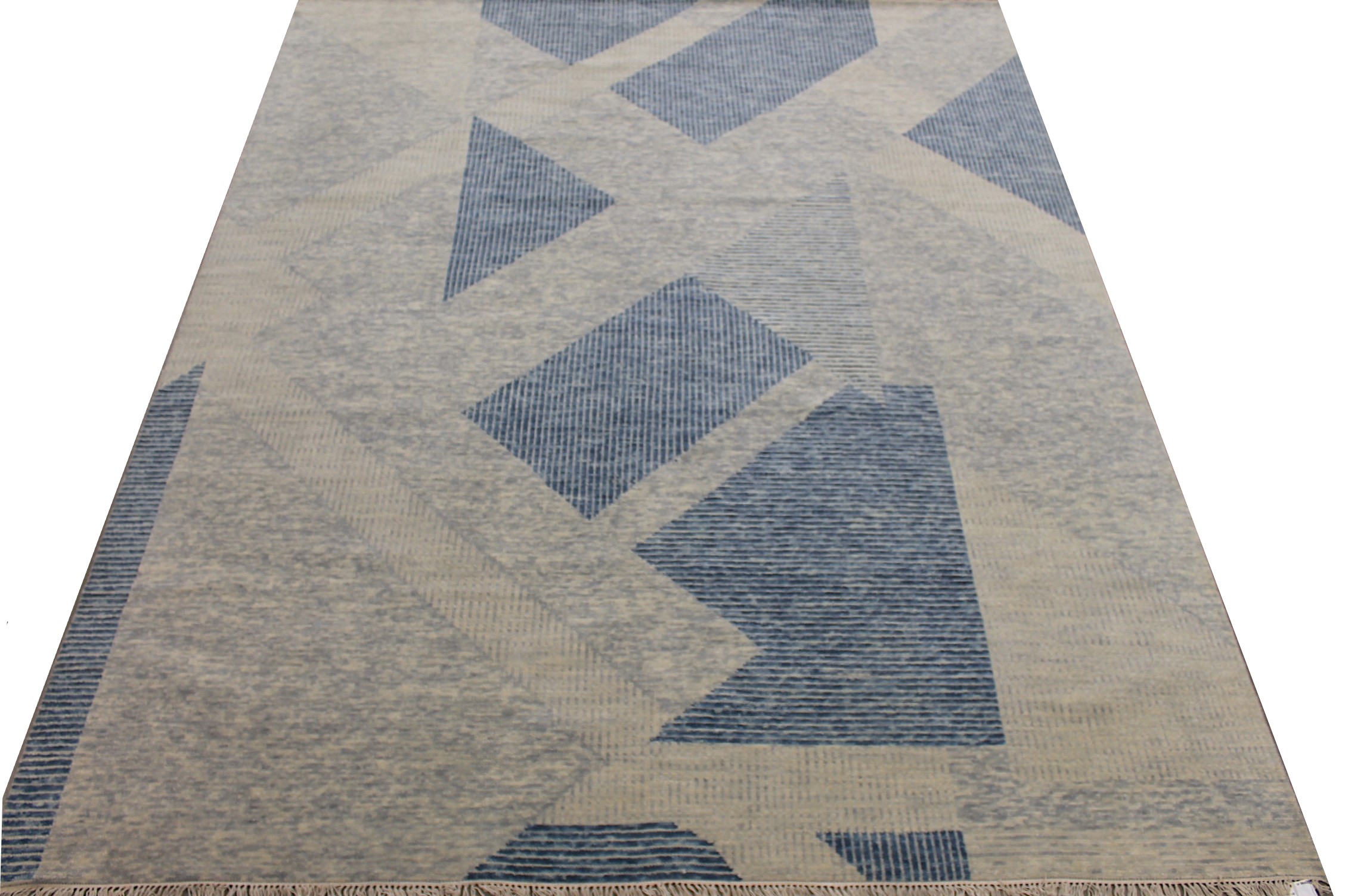 8x10 Modern Hand Knotted Wool Area Rug - MR027553