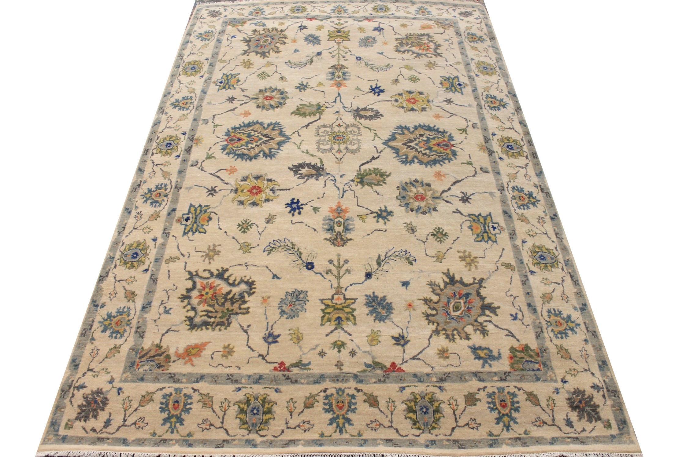 6x9 Oriental Hand Knotted Wool Area Rug - MR027601