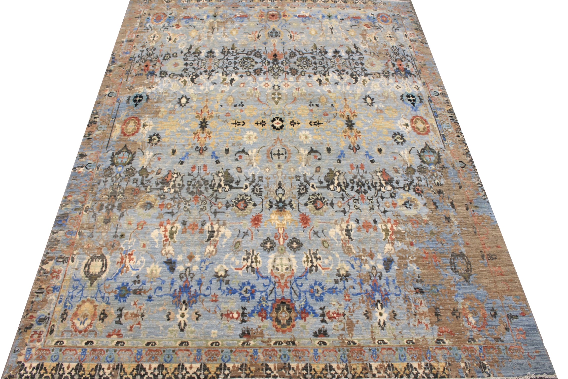 8x10 Transitional Hand Knotted Wool Area Rug - MR027716