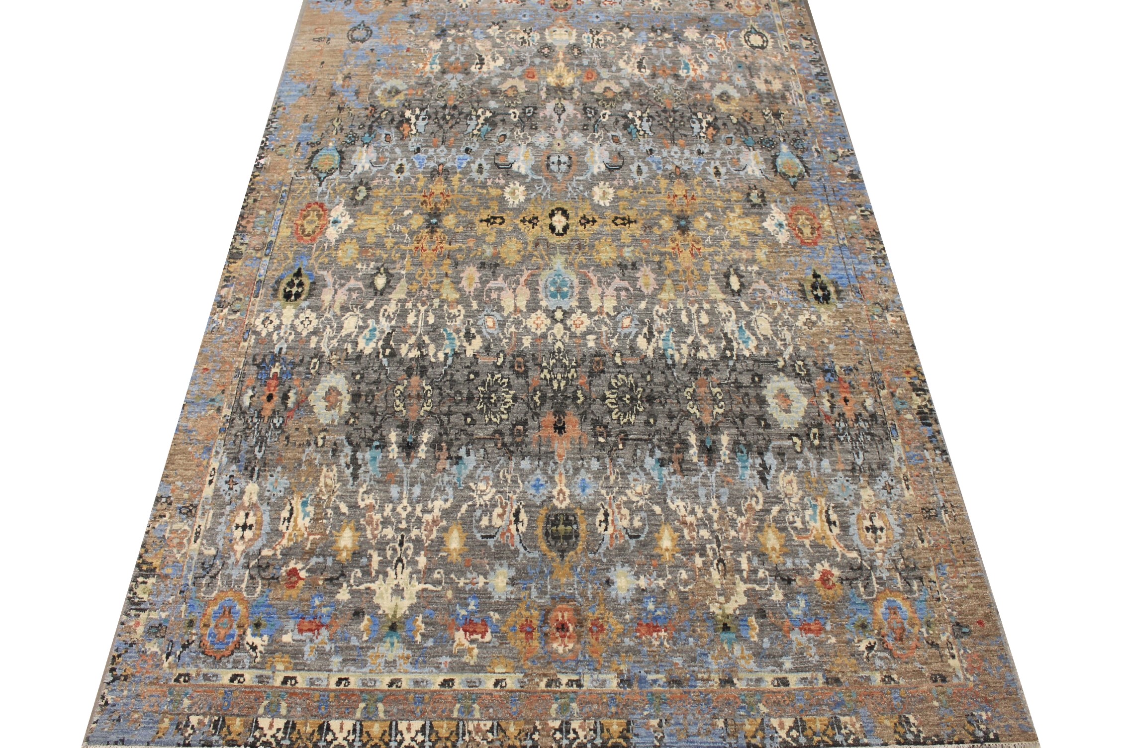 6x9 Transitional Hand Knotted Wool Area Rug - MR027717