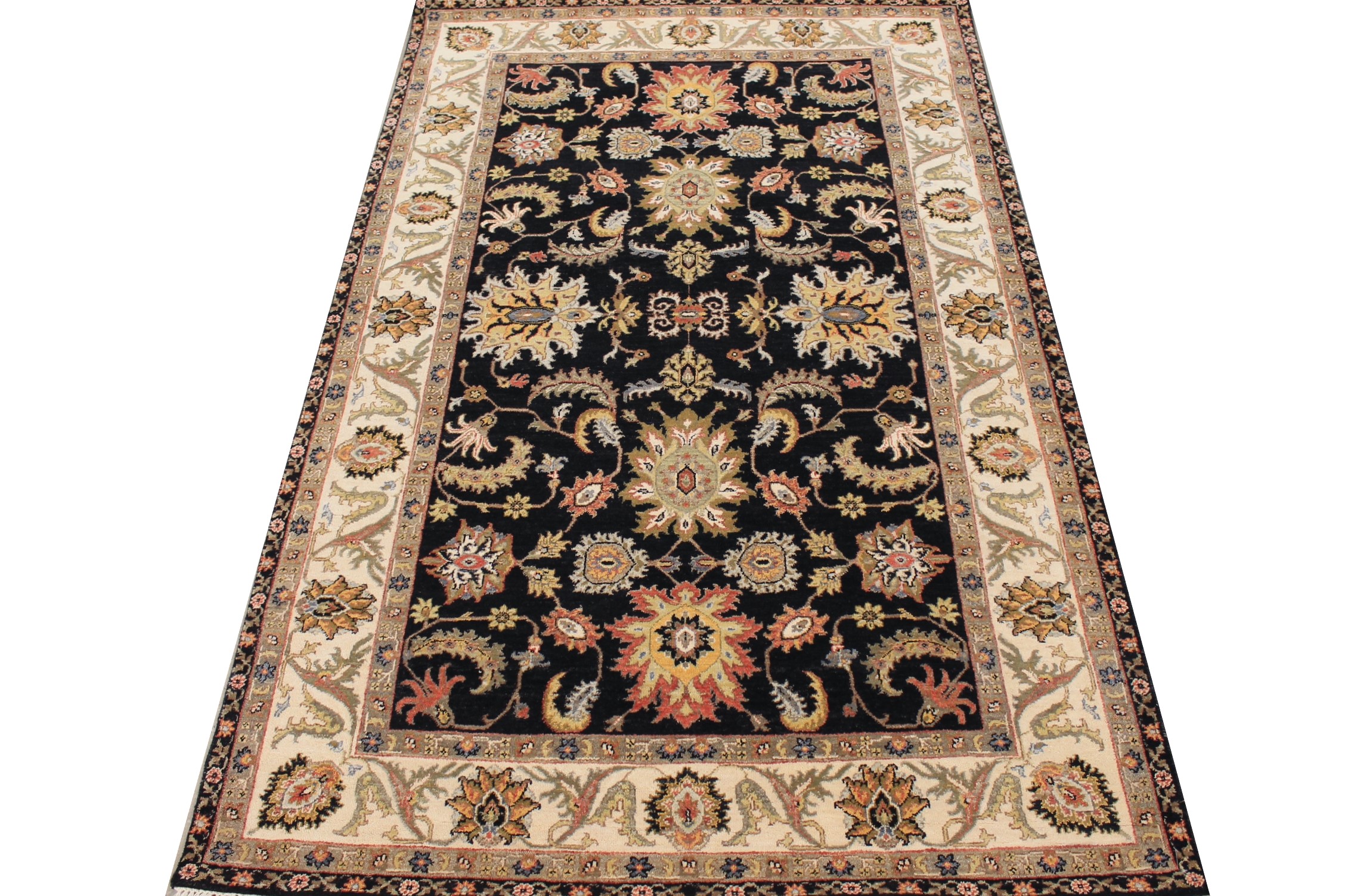 5x7/8 Traditional Hand Knotted Wool Area Rug - MR027848