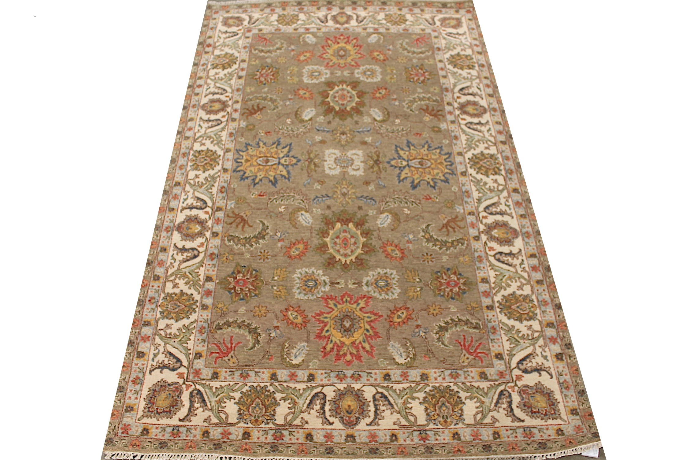 5x7/8 Traditional Hand Knotted Wool Area Rug - MR027868