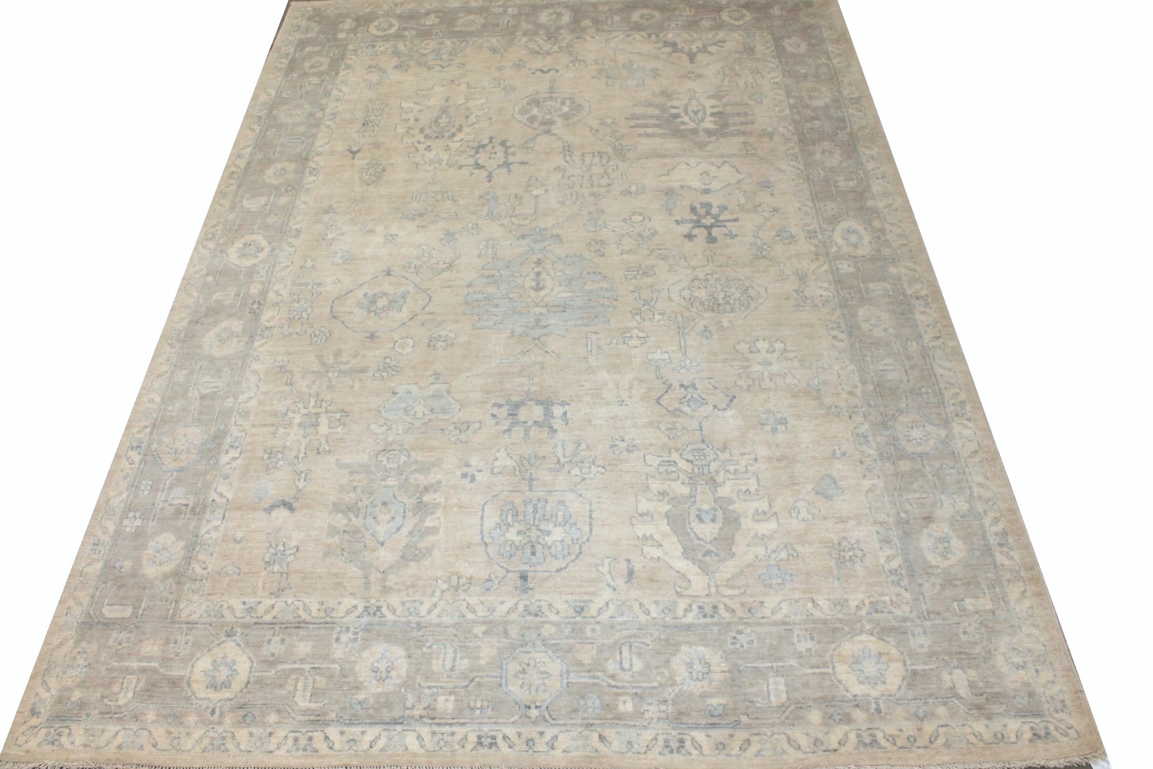 9x12 Oushak Hand Knotted Wool Area Rug - MR027921