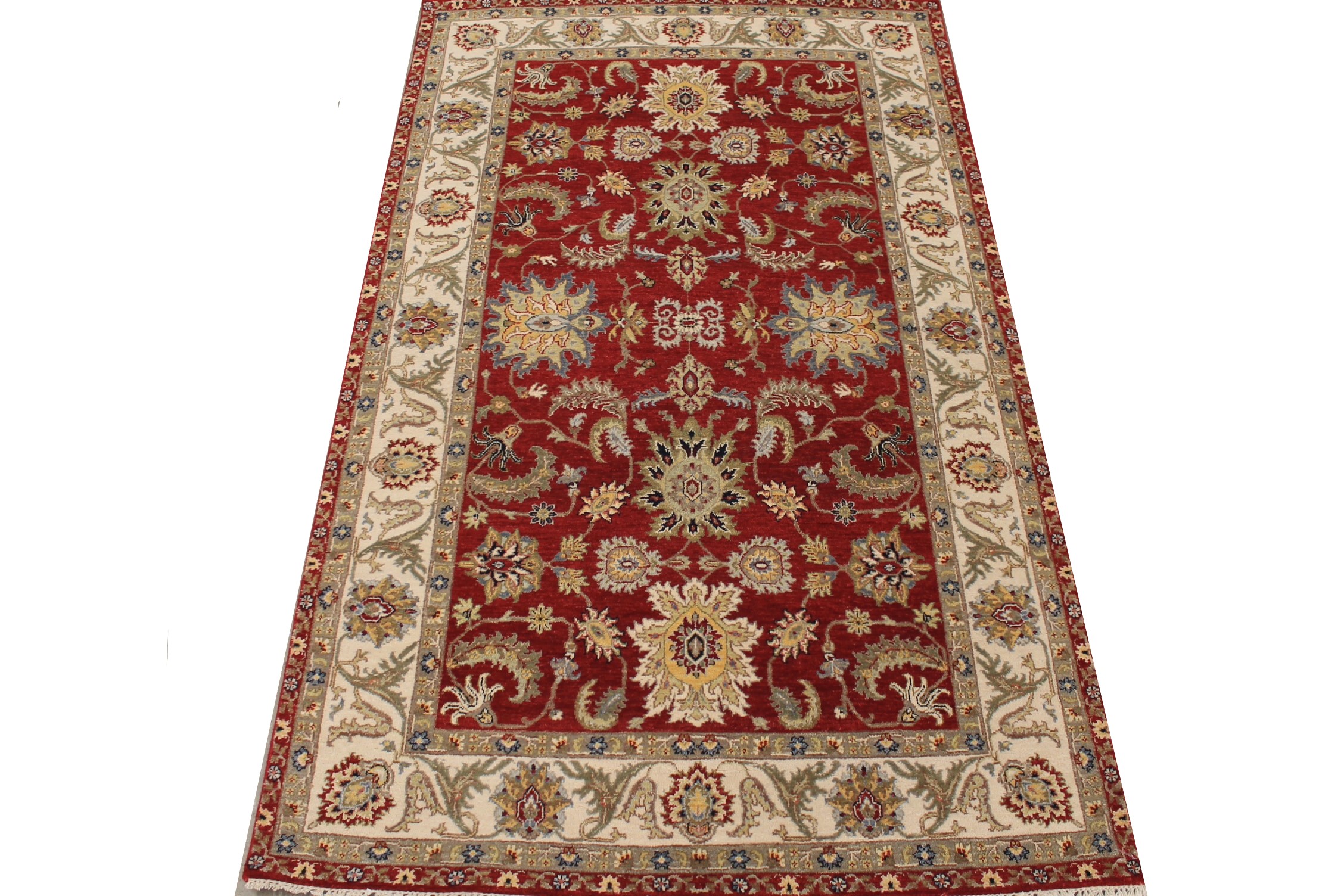 5x7/8 Traditional Hand Knotted Wool Area Rug - MR027989