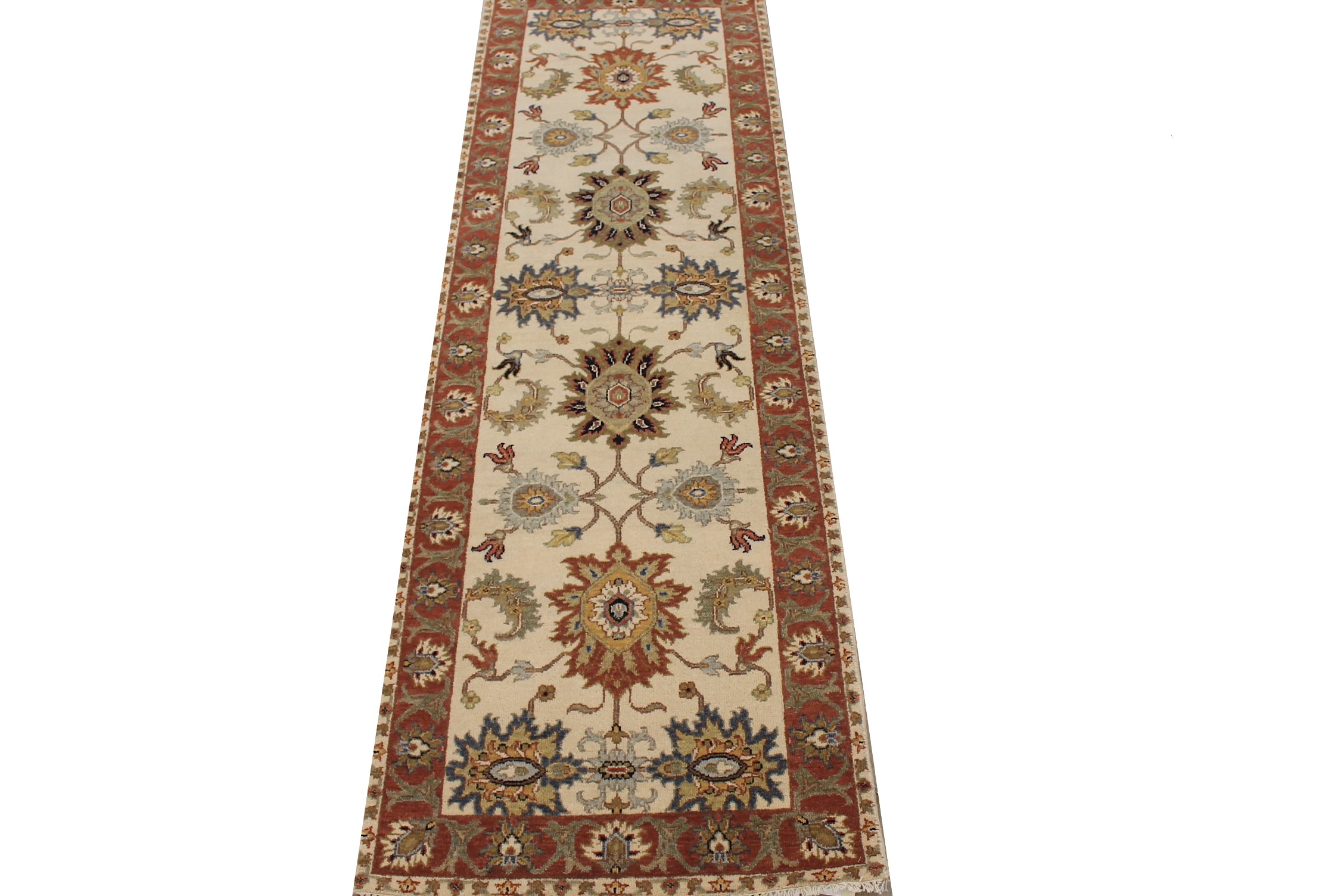 8 ft. Runner Traditional Hand Knotted Wool Area Rug - MR027992