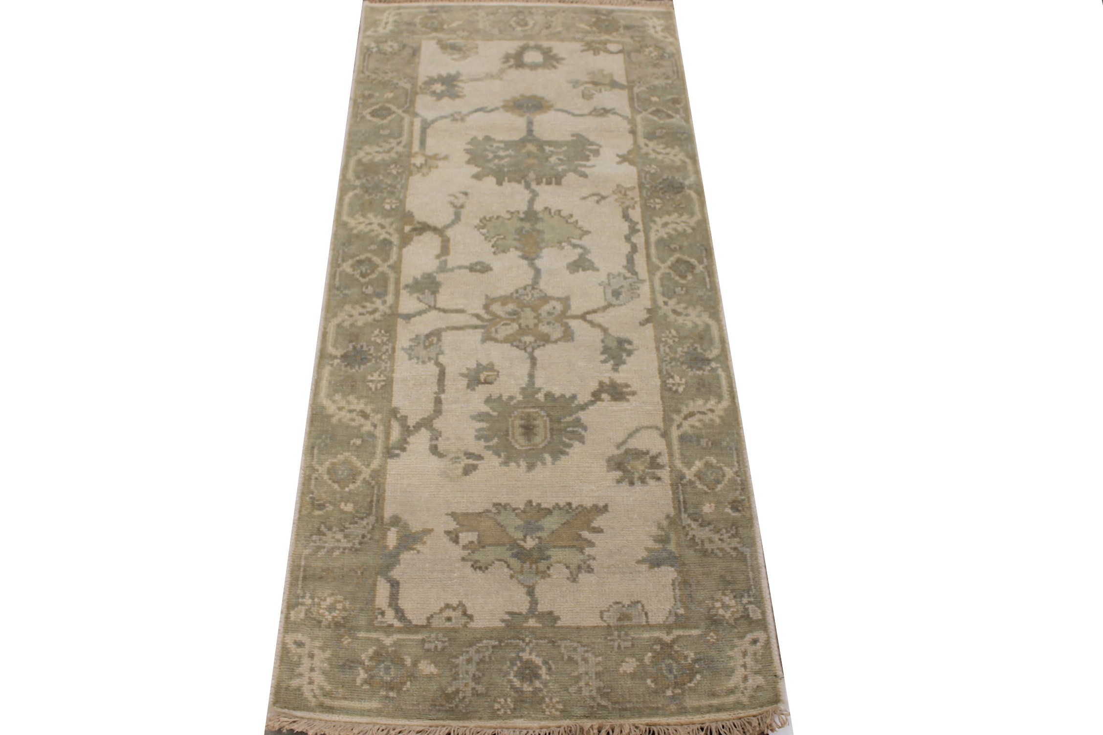6 ft. Runner Oushak Hand Knotted Wool Area Rug - MR028070