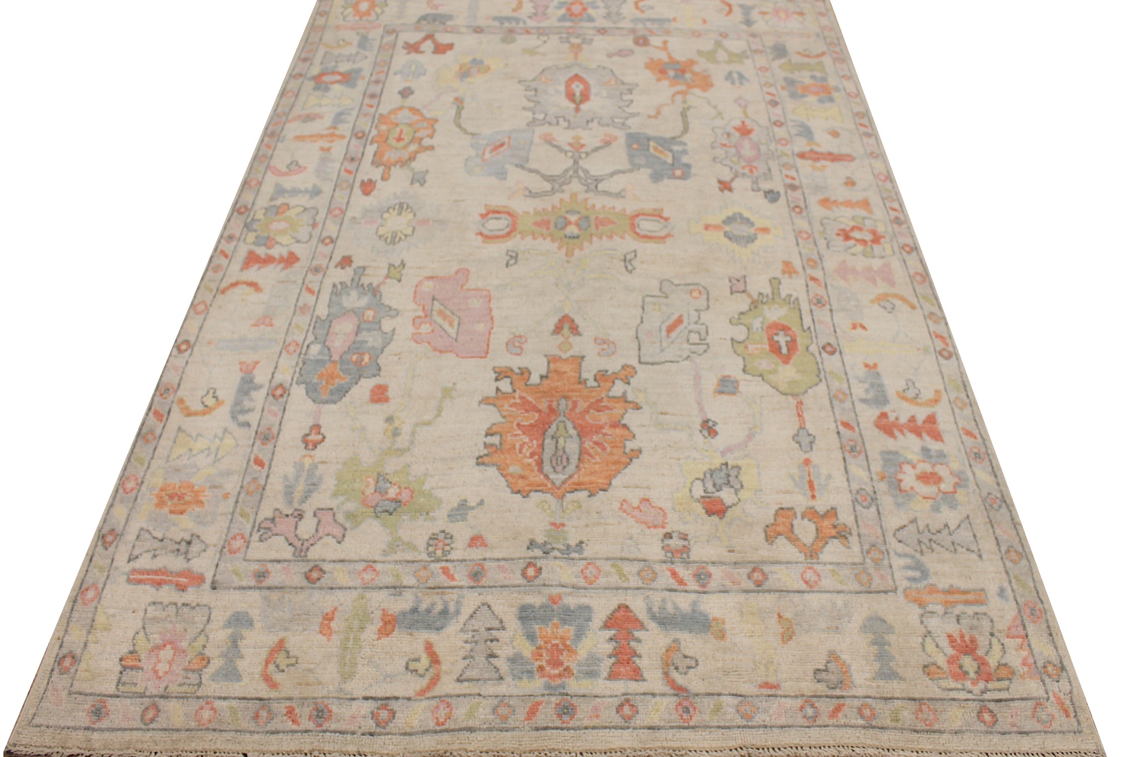 6x9 Oushak Hand Knotted Wool Area Rug - MR028081