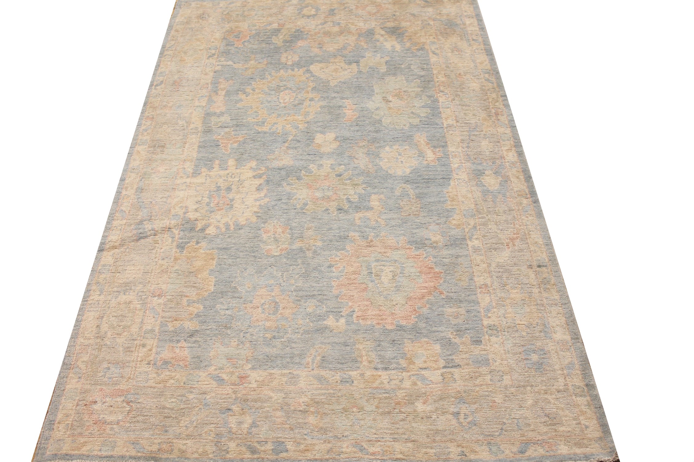 6x9 Oushak Hand Knotted Wool Area Rug - MR028085