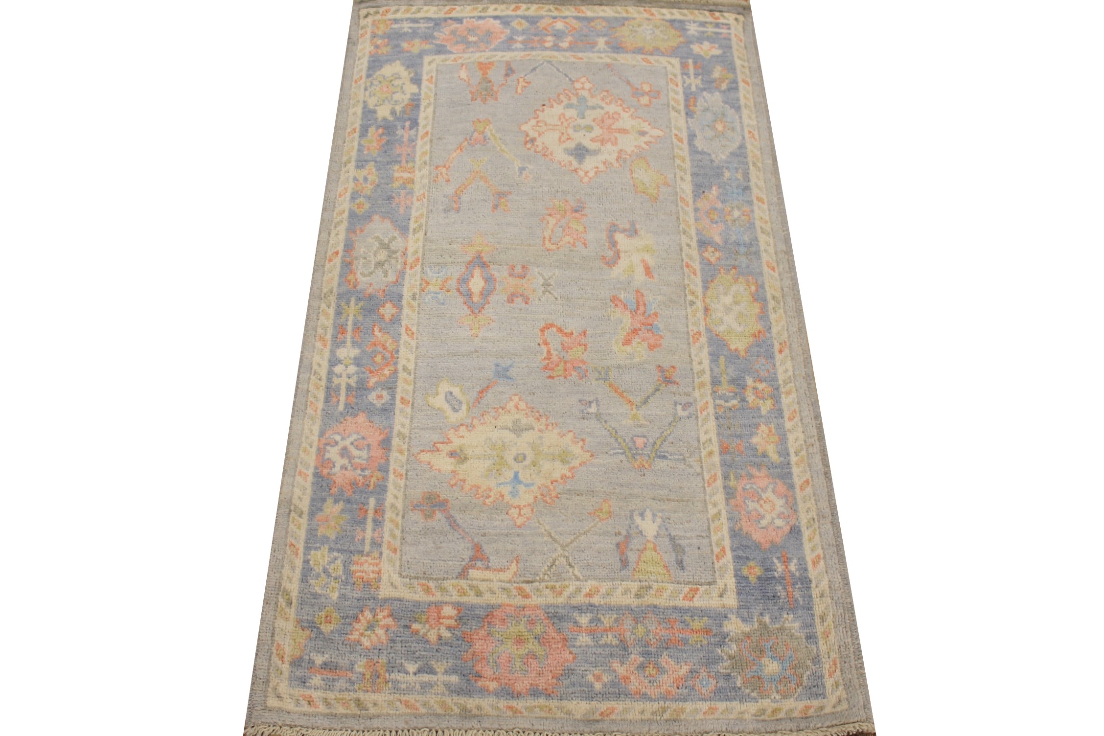 3x5 Oushak Hand Knotted Wool Area Rug - MR028110