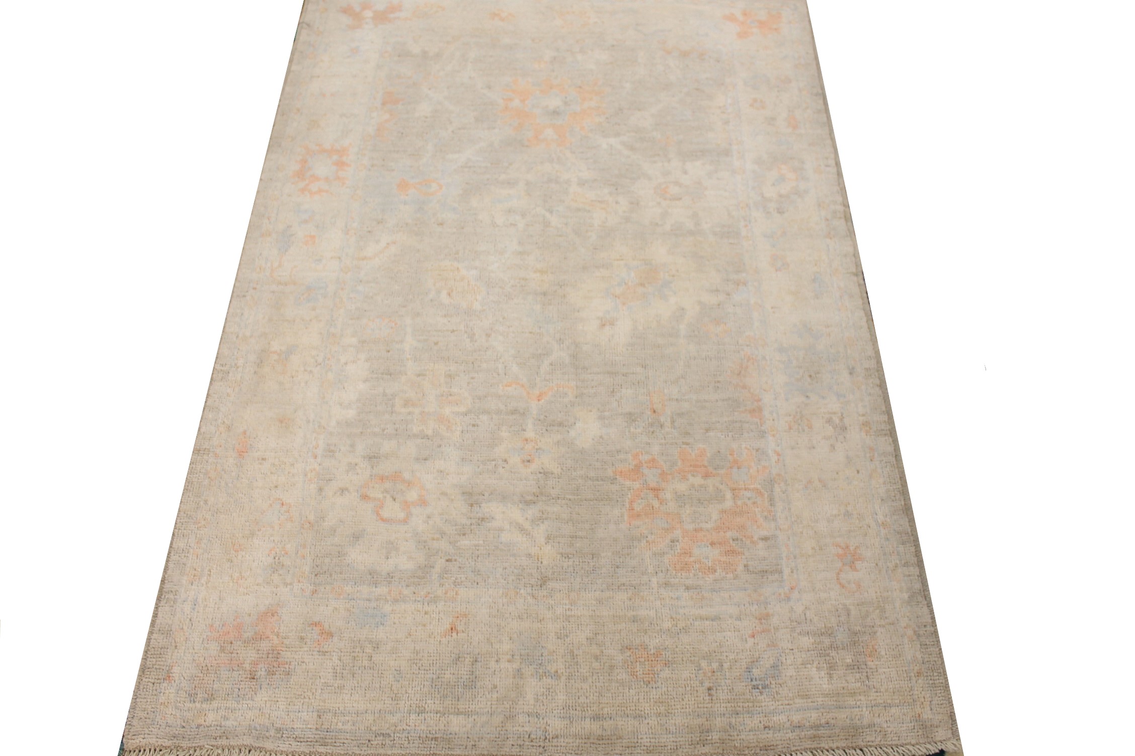 4x6 Oushak Hand Knotted Wool Area Rug - MR028113
