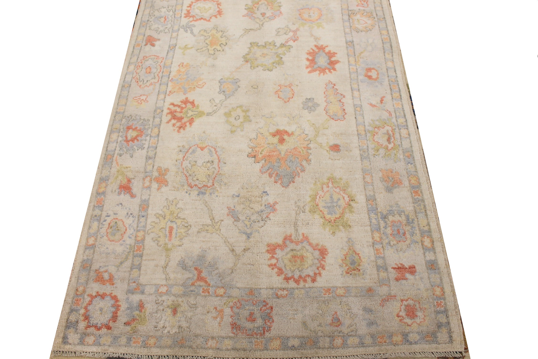 4x6 Oushak Hand Knotted Wool Area Rug - MR028118