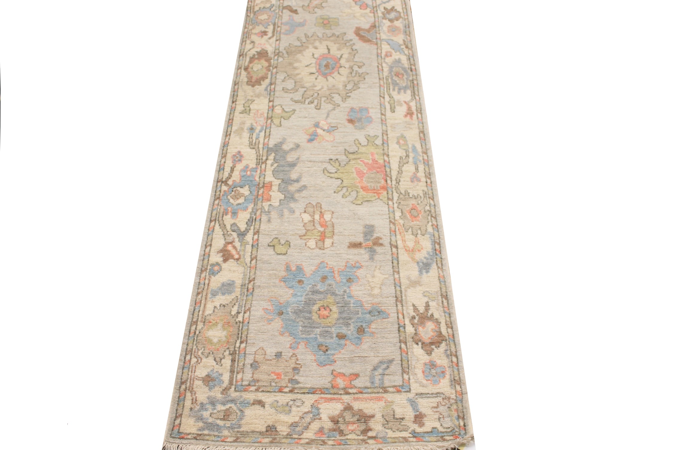8 ft. Runner Oushak Hand Knotted Wool Area Rug - MR028136
