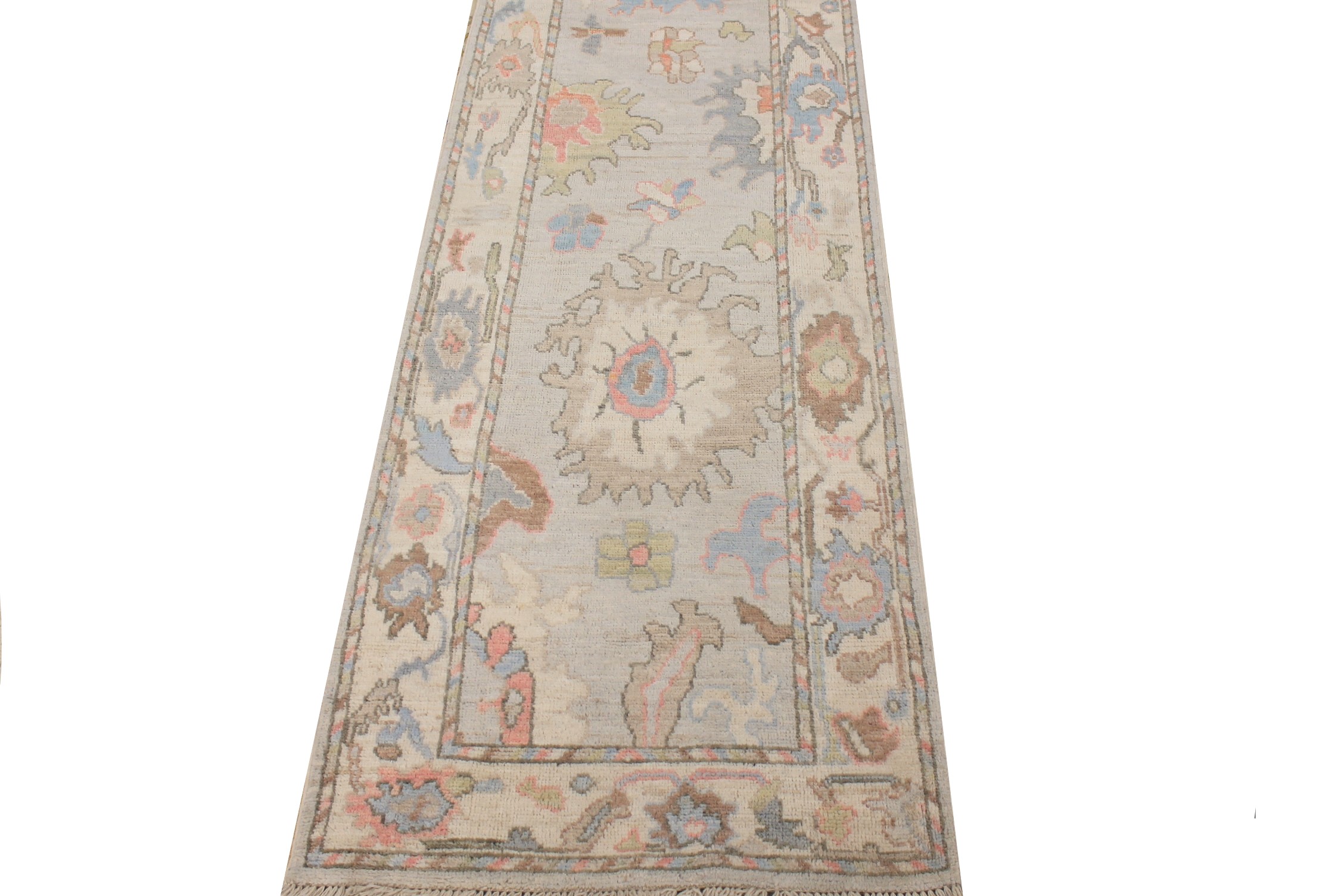 8 ft. Runner Oushak Hand Knotted Wool Area Rug - MR028136