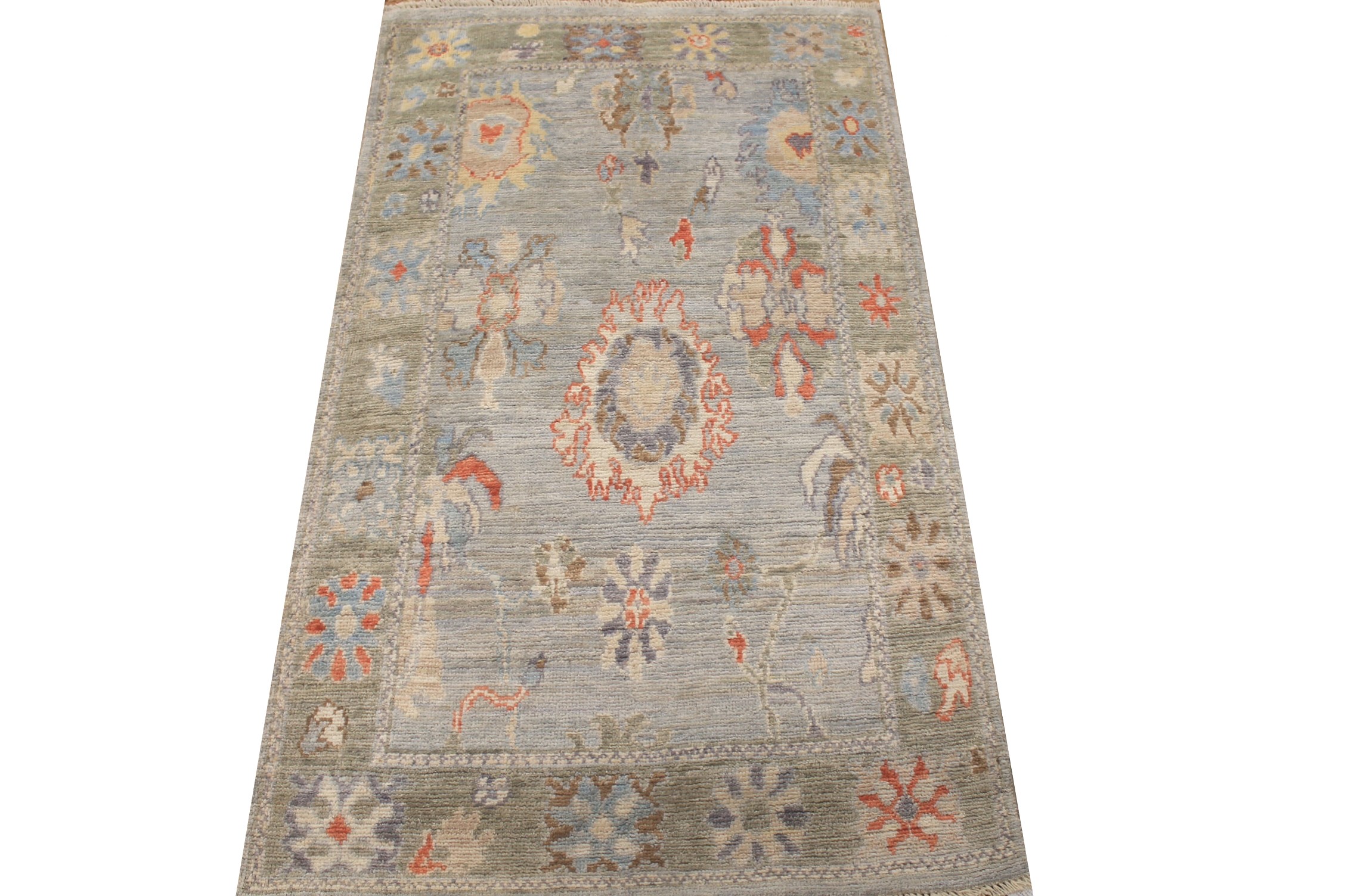 3x5 Oushak Hand Knotted Wool Area Rug - MR028143