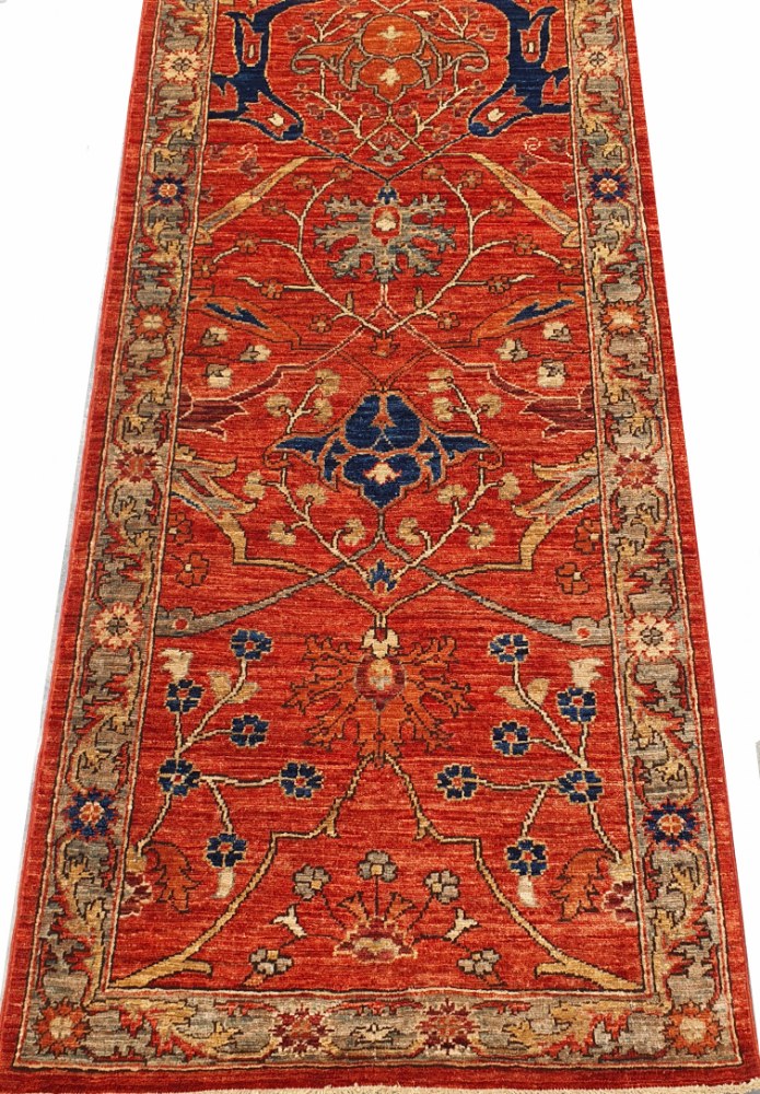 10 ft. Runner Aryana & Antique Revivals Hand Knotted Wool Area Rug - MR028169
