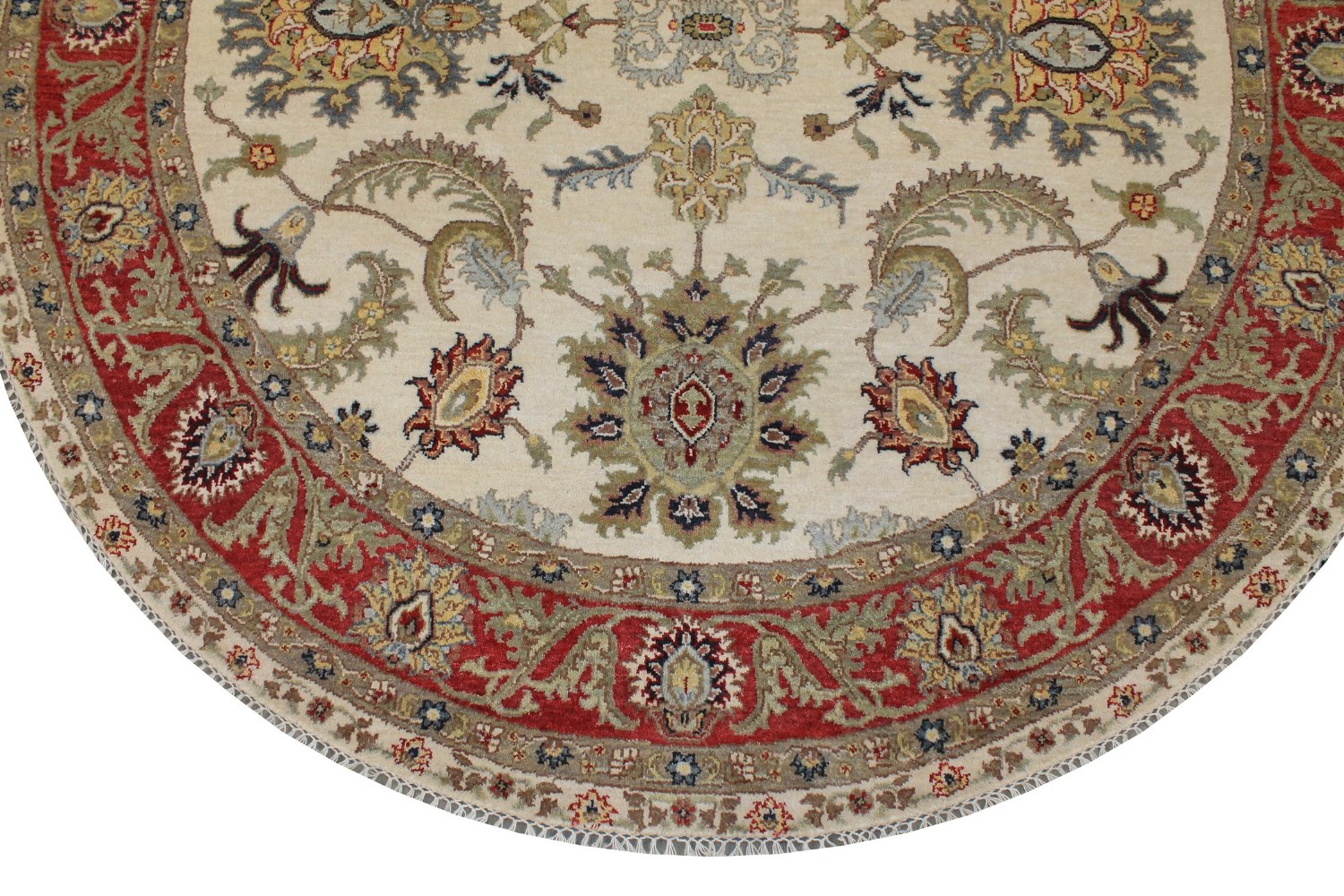 6 ft. - 7 ft. Round & Square Traditional Hand Knotted Wool Area Rug - MR028206