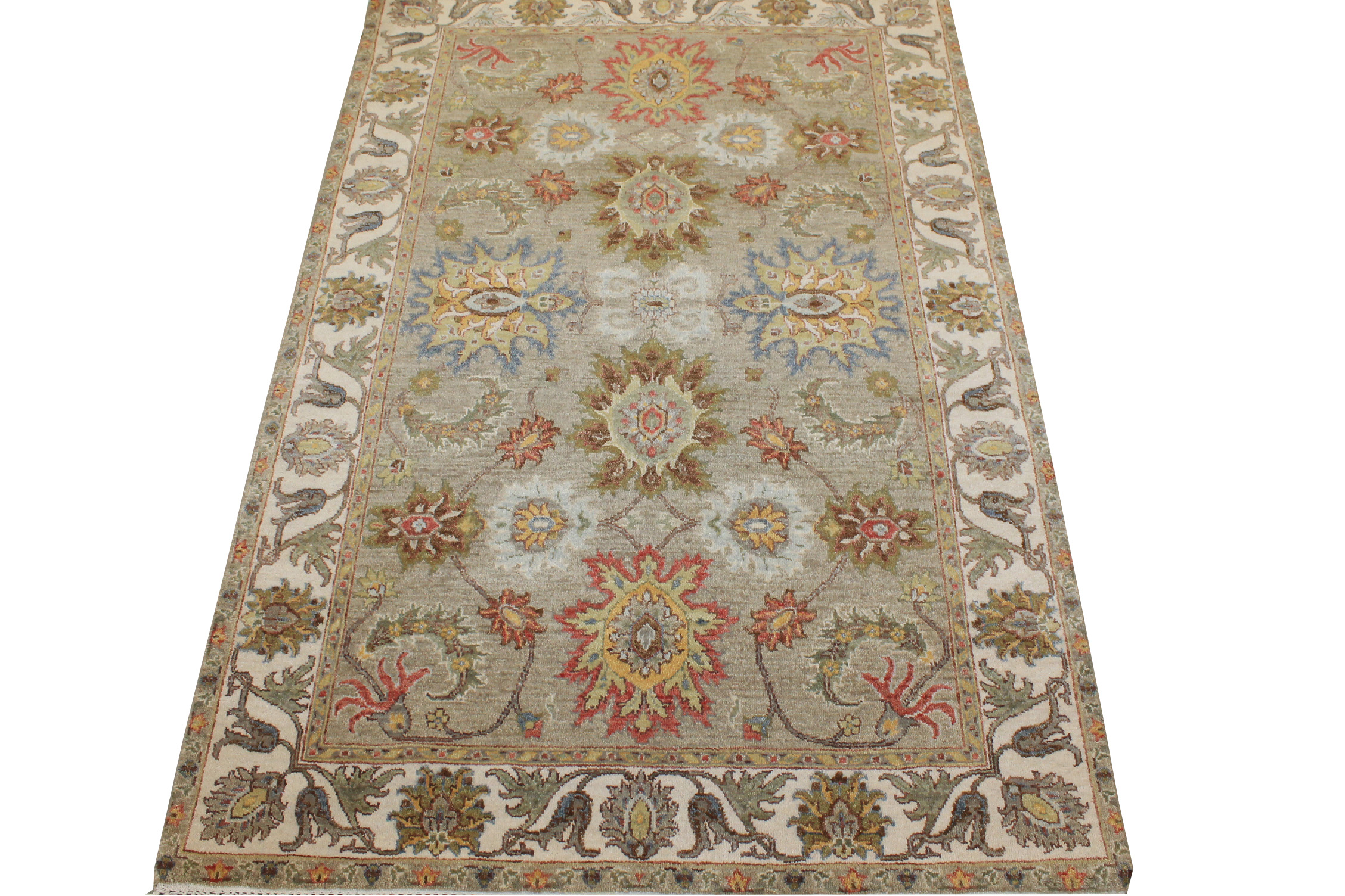 4x6 Traditional Hand Knotted Wool Area Rug - MR028209