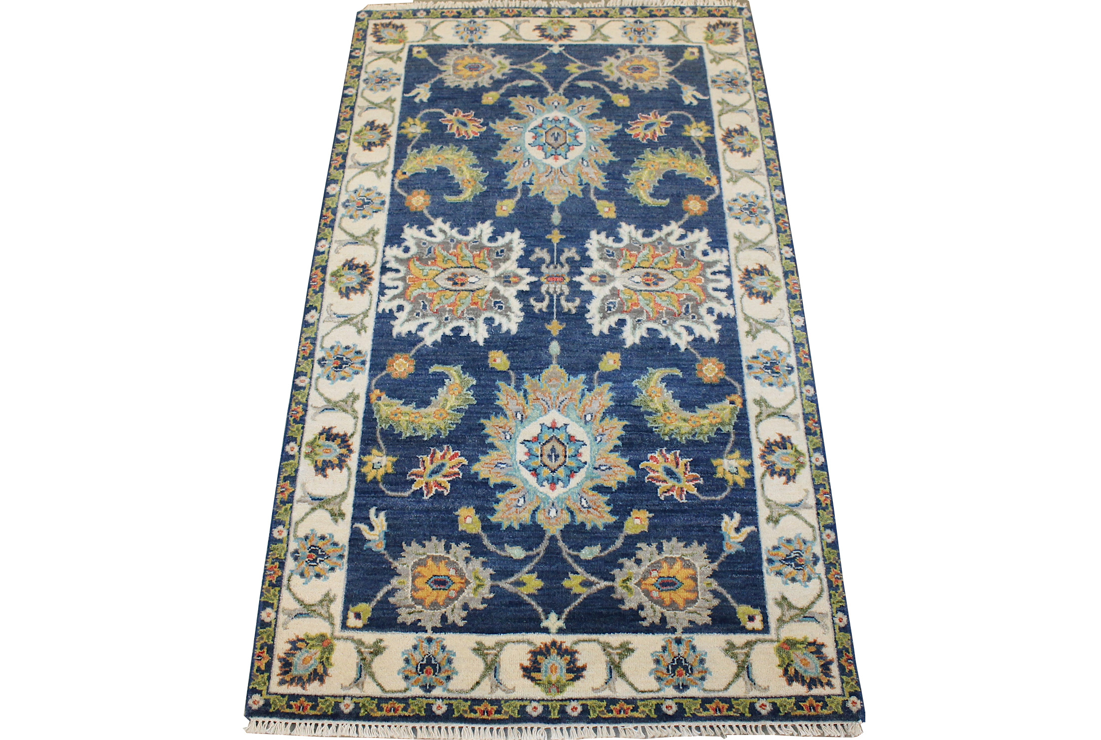 3x5 Traditional Hand Knotted Wool Area Rug - MR028213