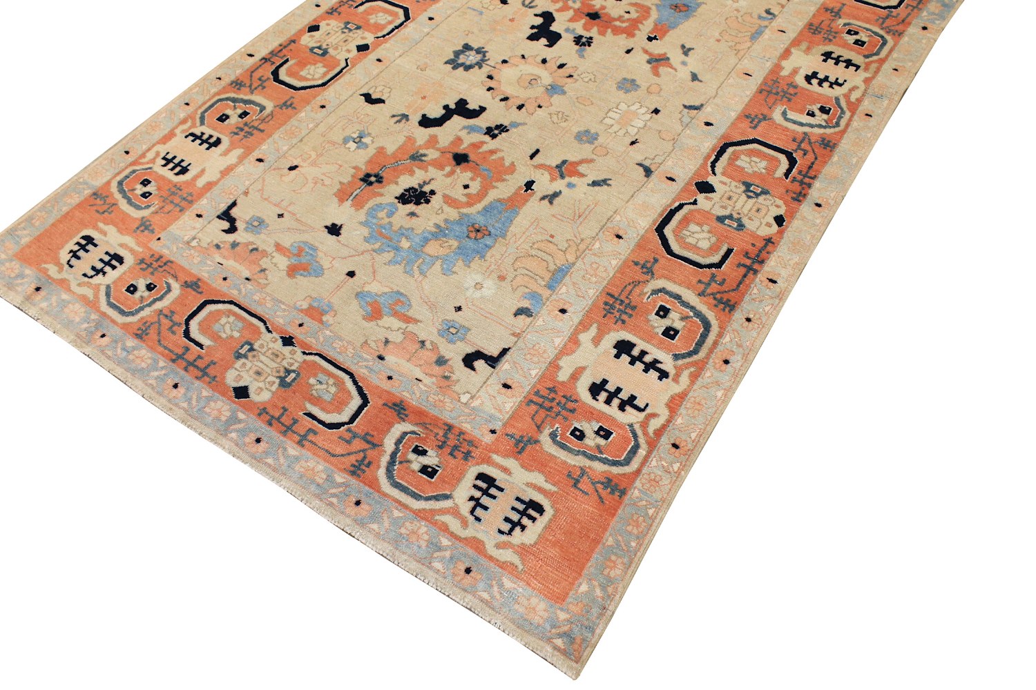 6x9 Oushak Hand Knotted Wool Area Rug - MR028275