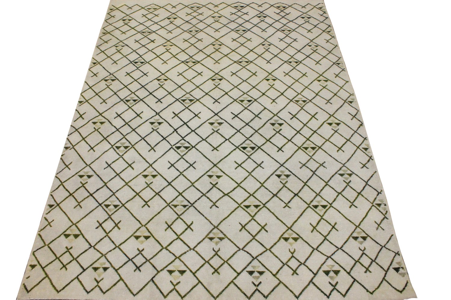 8x10 Casual Hand Knotted Wool Area Rug - MR028277
