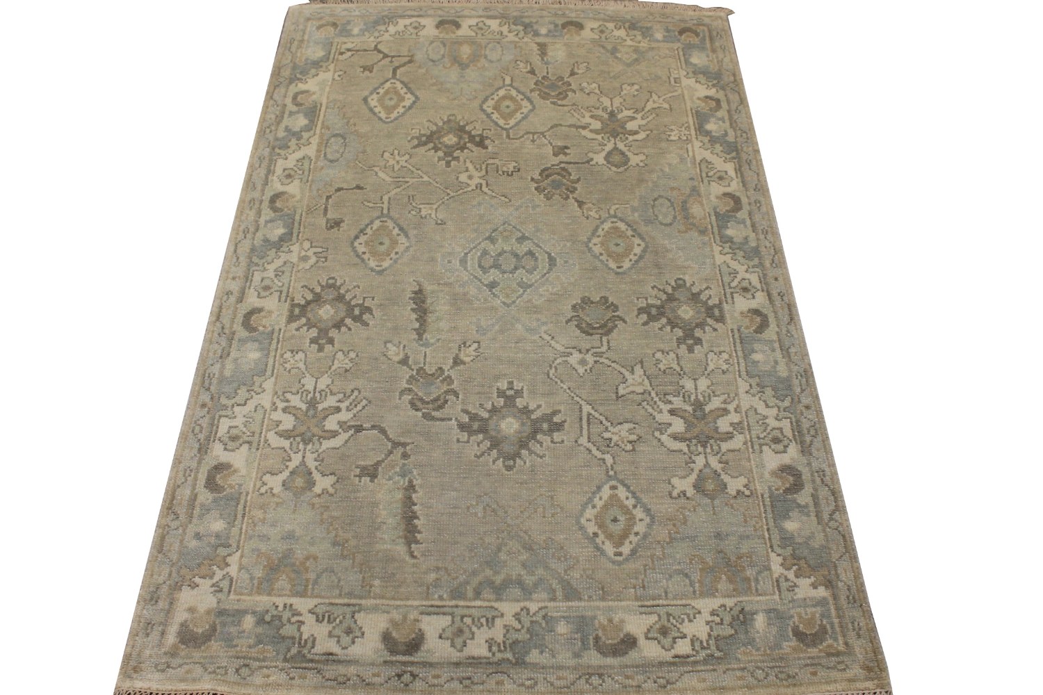 4x6 Oushak Hand Knotted Wool Area Rug - MR028308
